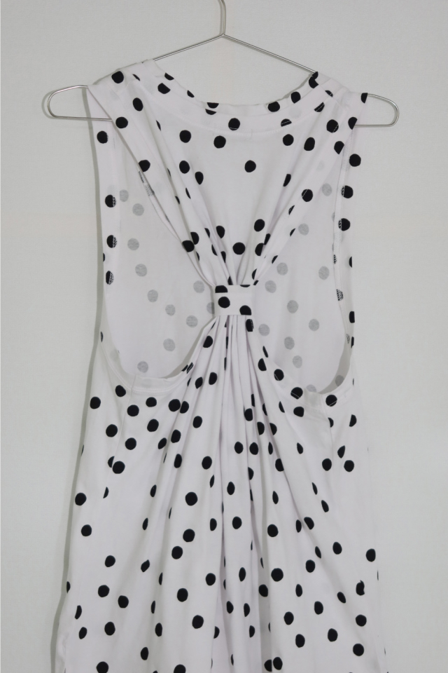 Polka Dot Cutout Tank Top