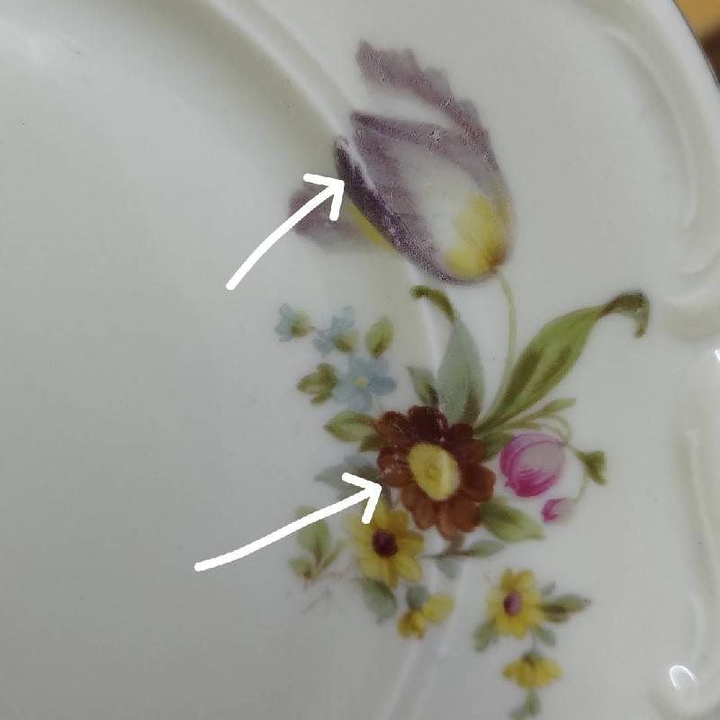 Vintage 1931-1939 German C.T. Altwasser Sophisticated Scrollwork Tea Set Trio - Tea set with cake plate (MZ015)