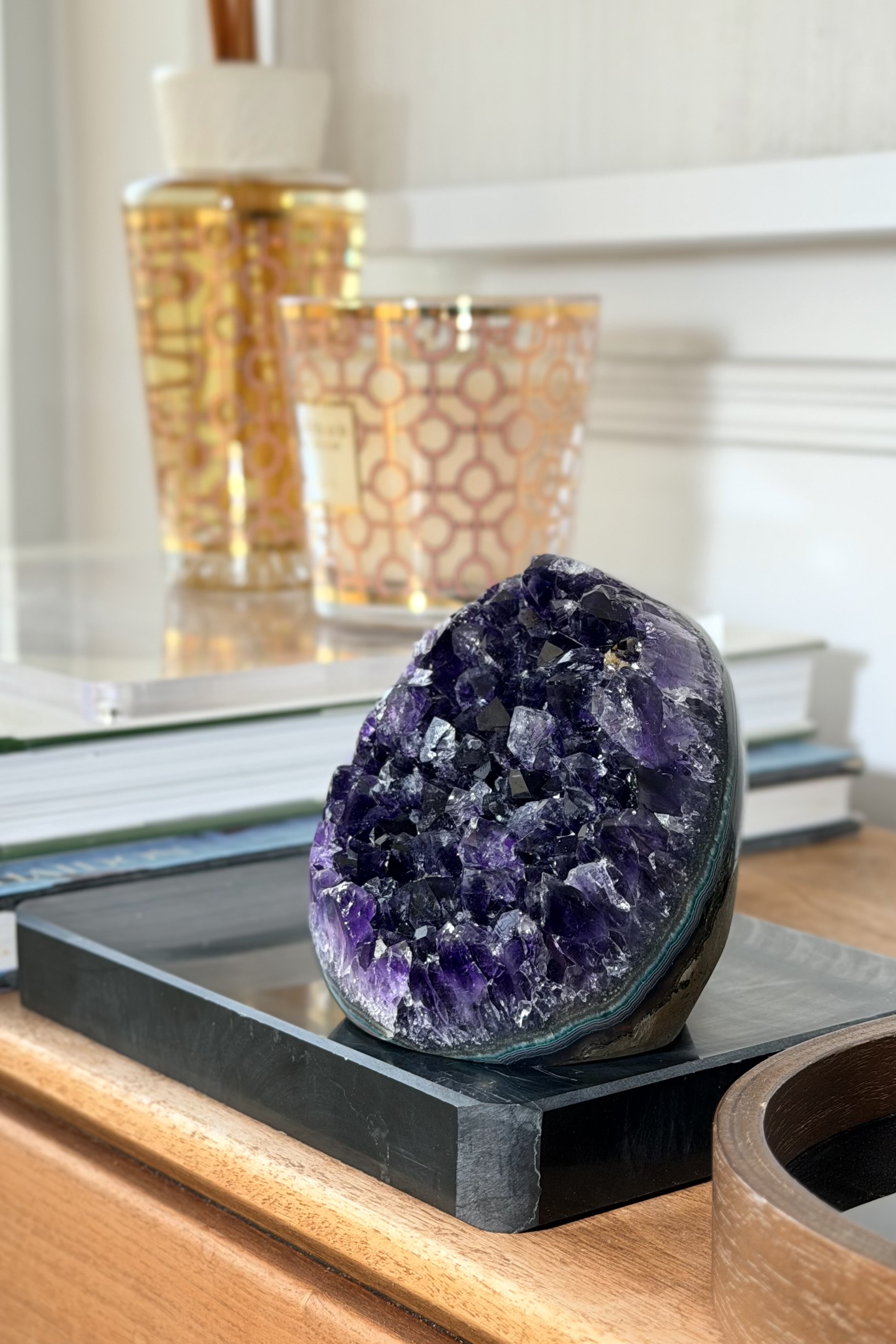  ༒ Uruguay 頂級帝王紫 8.8cm共生軟糖紫晶鎮༒ AM3002C31G68T-RA28*78T