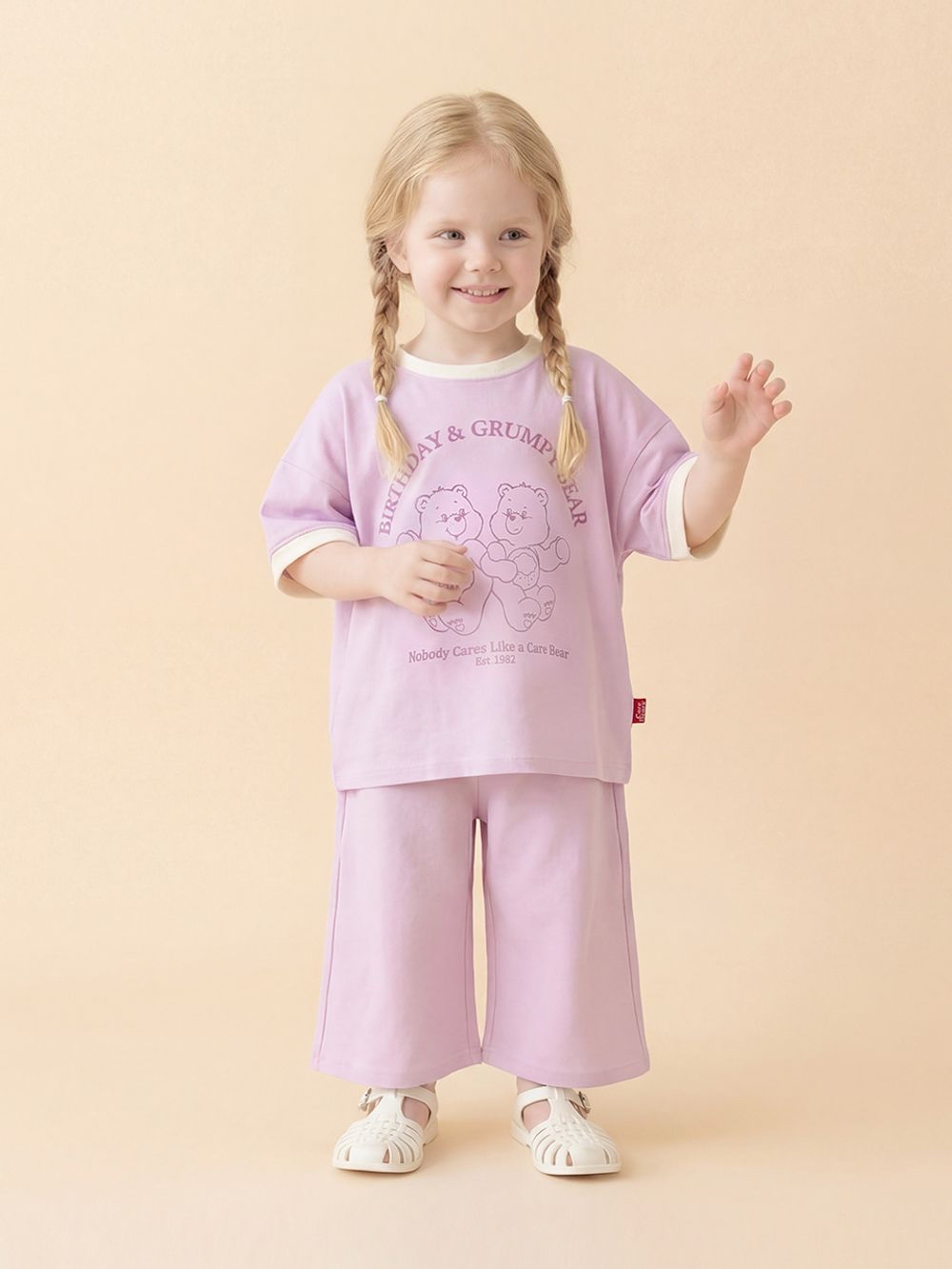 ☀️預訂 韓國直送☀️🇰🇷正版Care Bears兩色生日暴躁小熊印花七分上下套裝