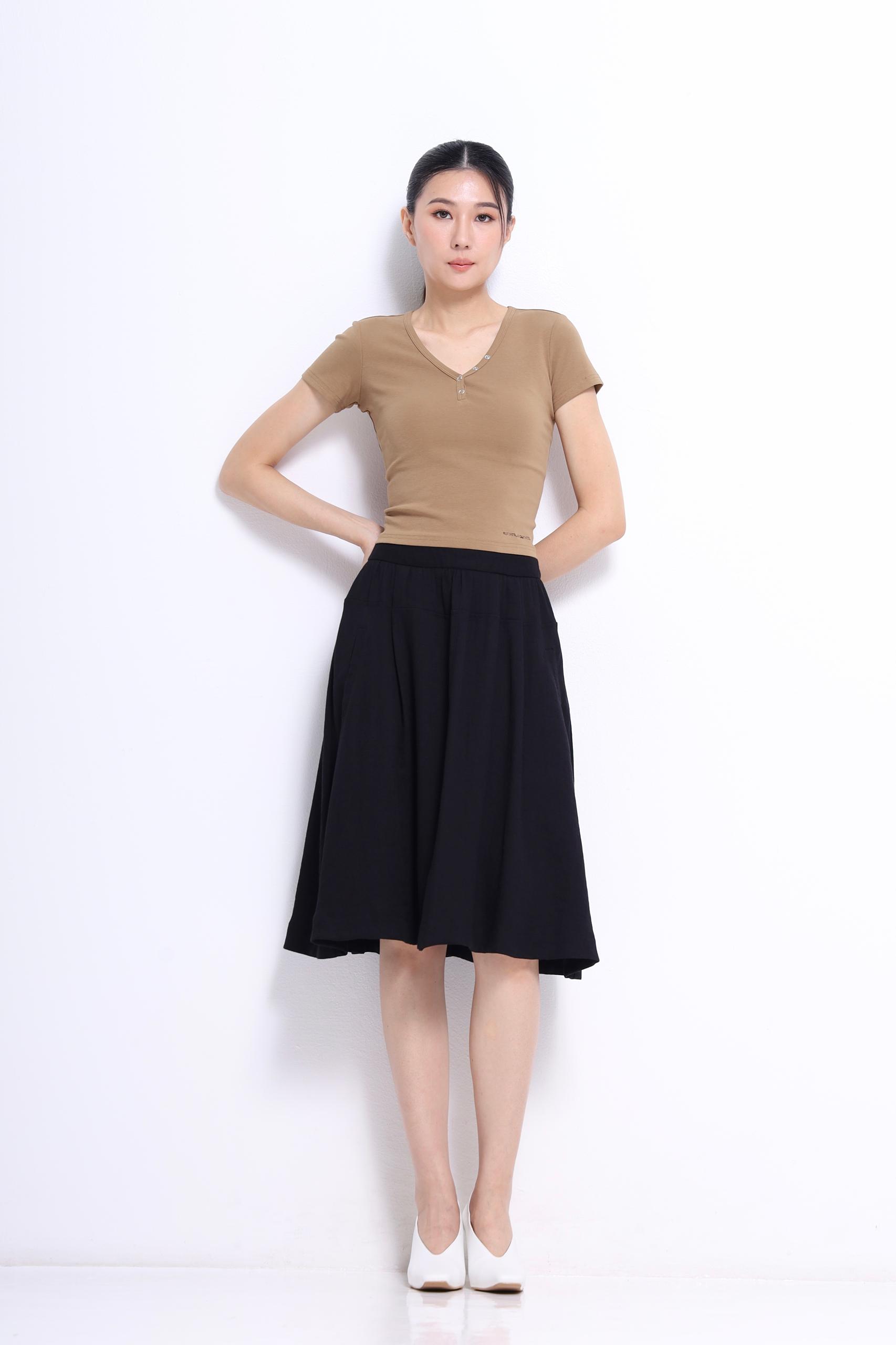 CS1419 Celeste Flow Midi Skirt