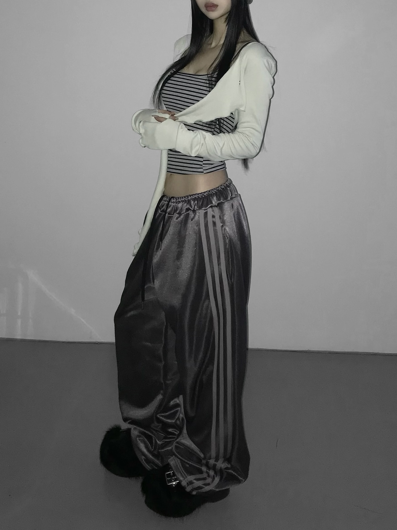 Asymmetrical Grommet Crop Bolero