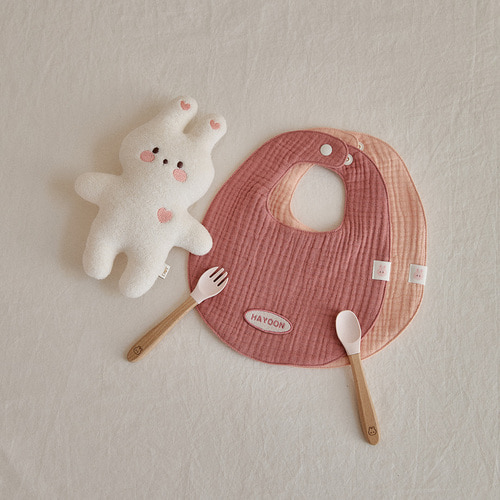 DTD Rainbow 6重棉紗系列-姓名訂製寶寶專屬圍嘴