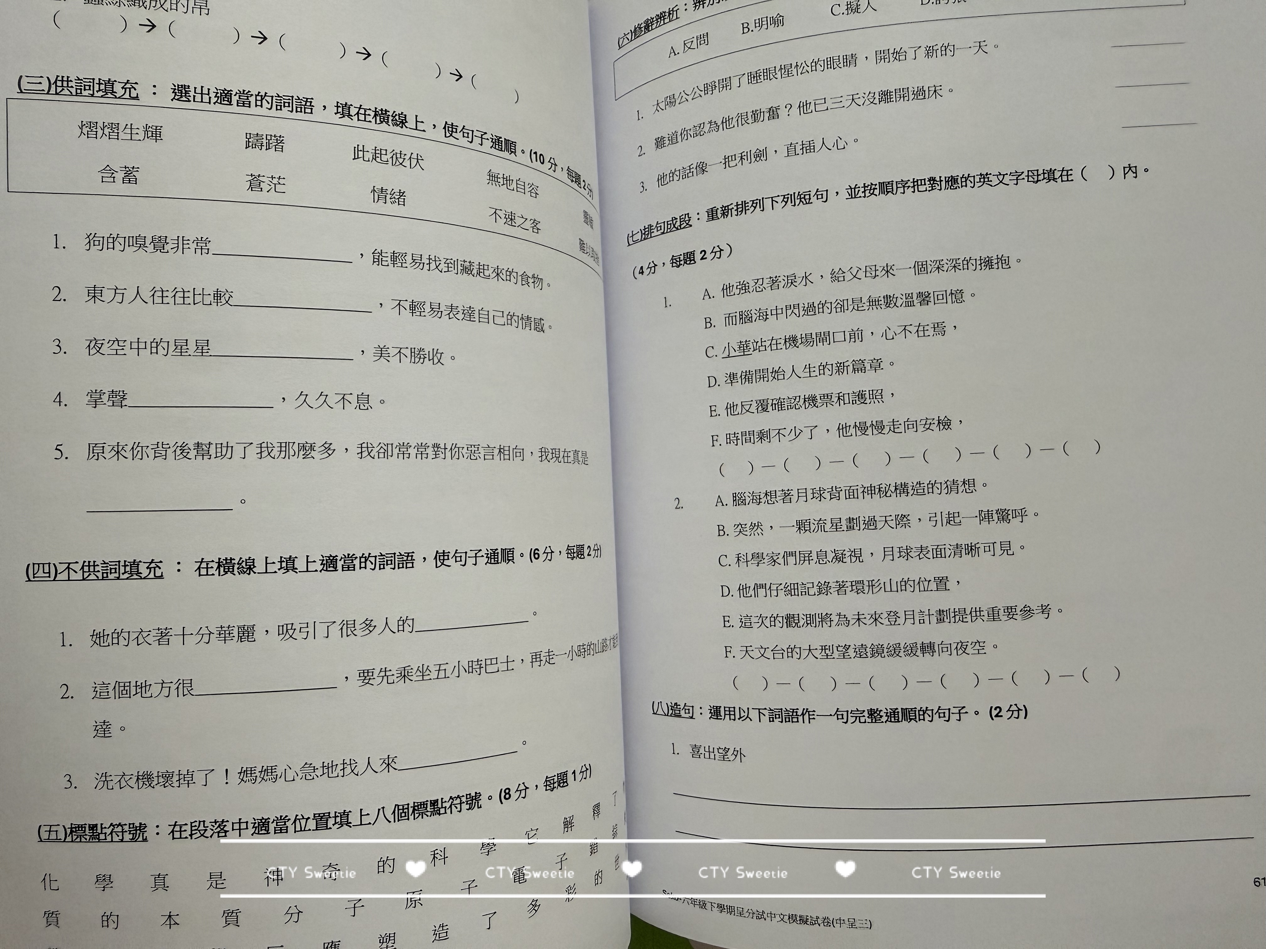 呈分試操卷套餐-中英數呈一二三共9本