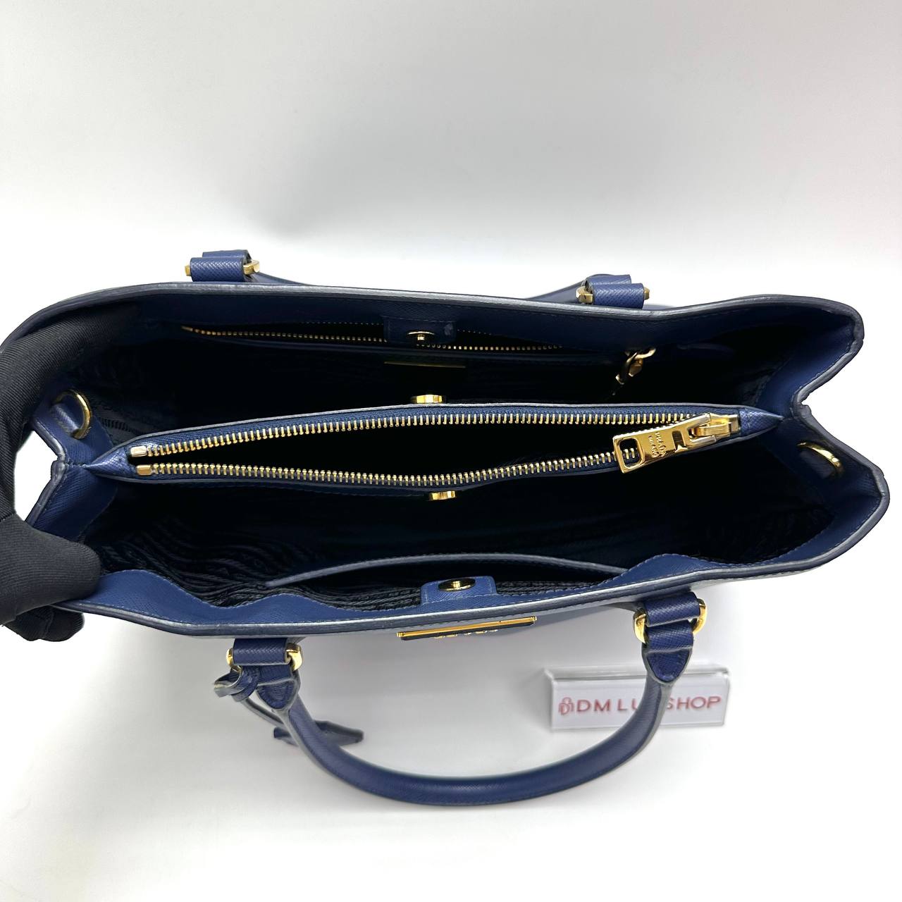 Prada Blue Saffiano Lux Tote