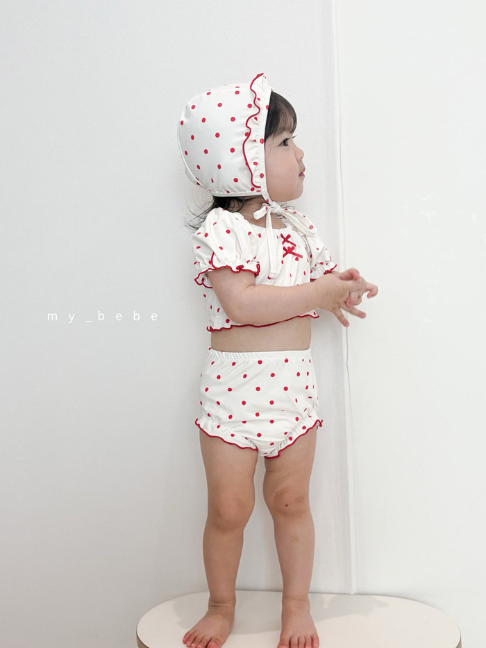 🇰🇷mybebe 泳衣+帽