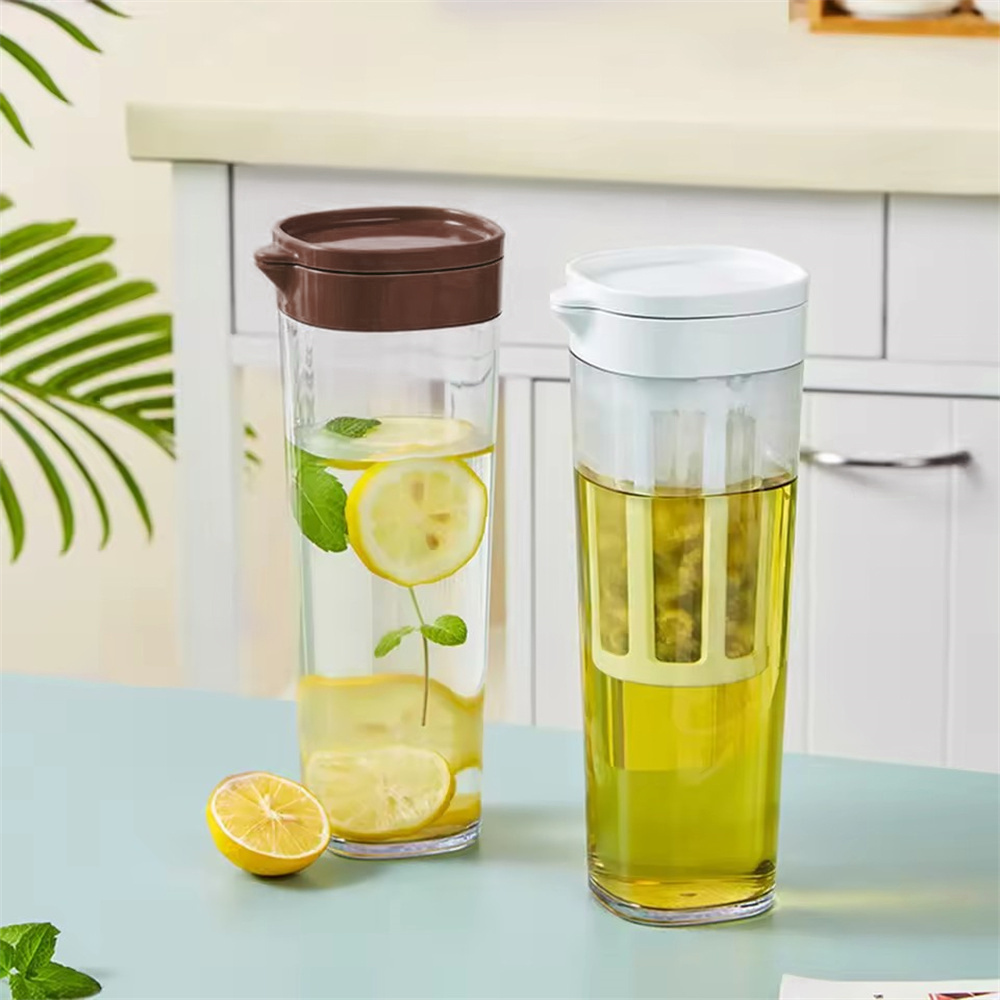 大容量冷水壶 密封涼水壺 花茶壶 滚水壶 滤网茶壶 白色 ［平行進口］ HK2751