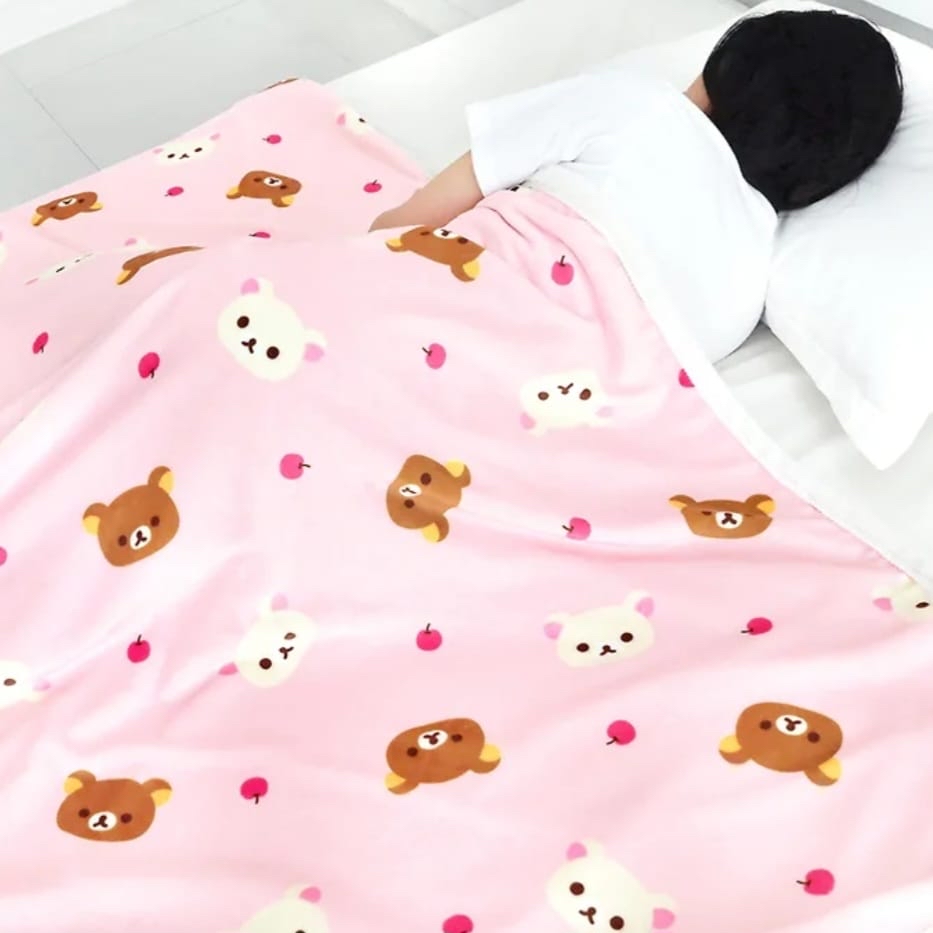 《預訂貨品》全新韓國限定 Rilakkuma 毛毯（粉紅色 M size)
