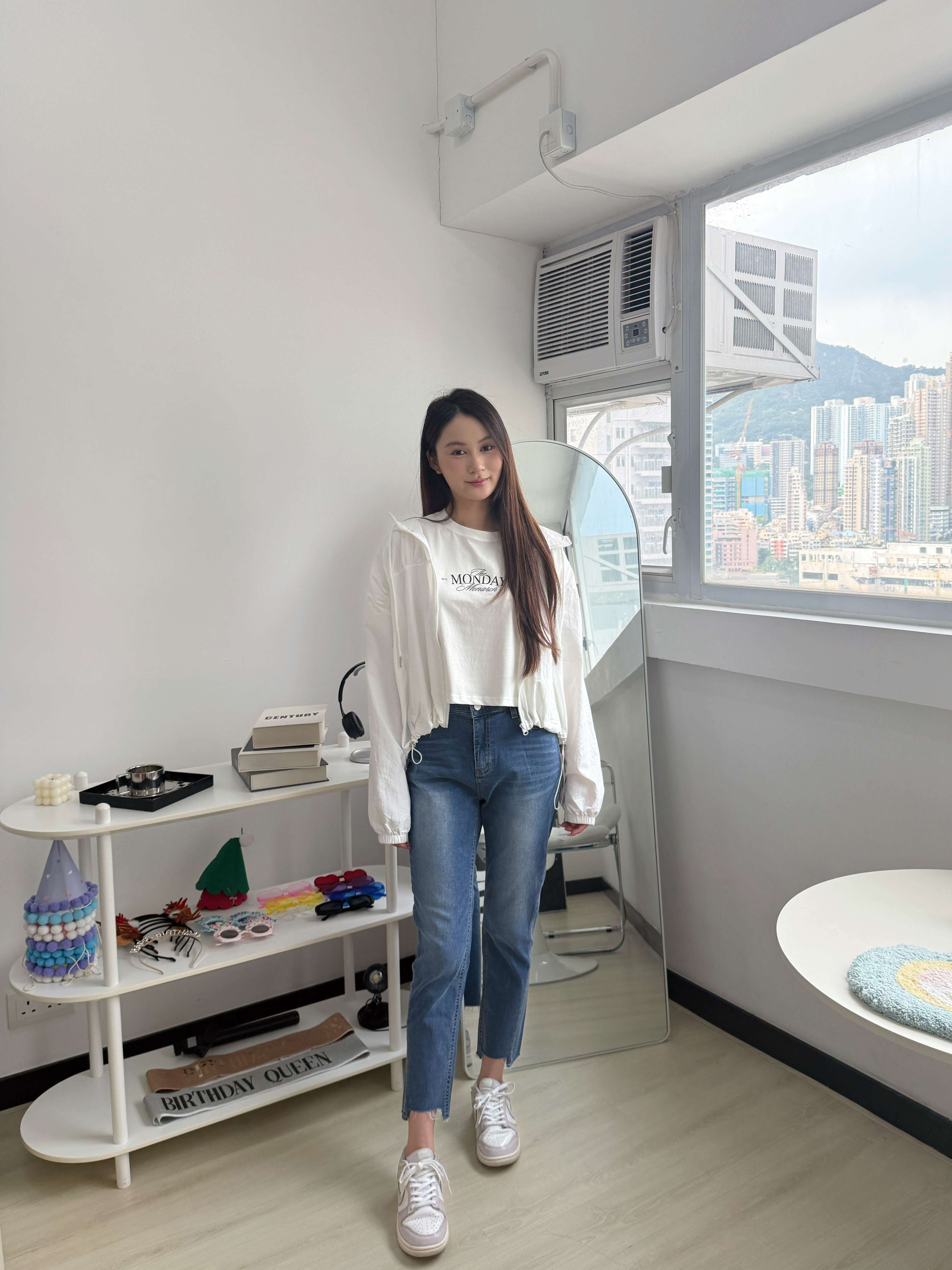🇰🇷透氣涼浸浸風褸 (灰色)