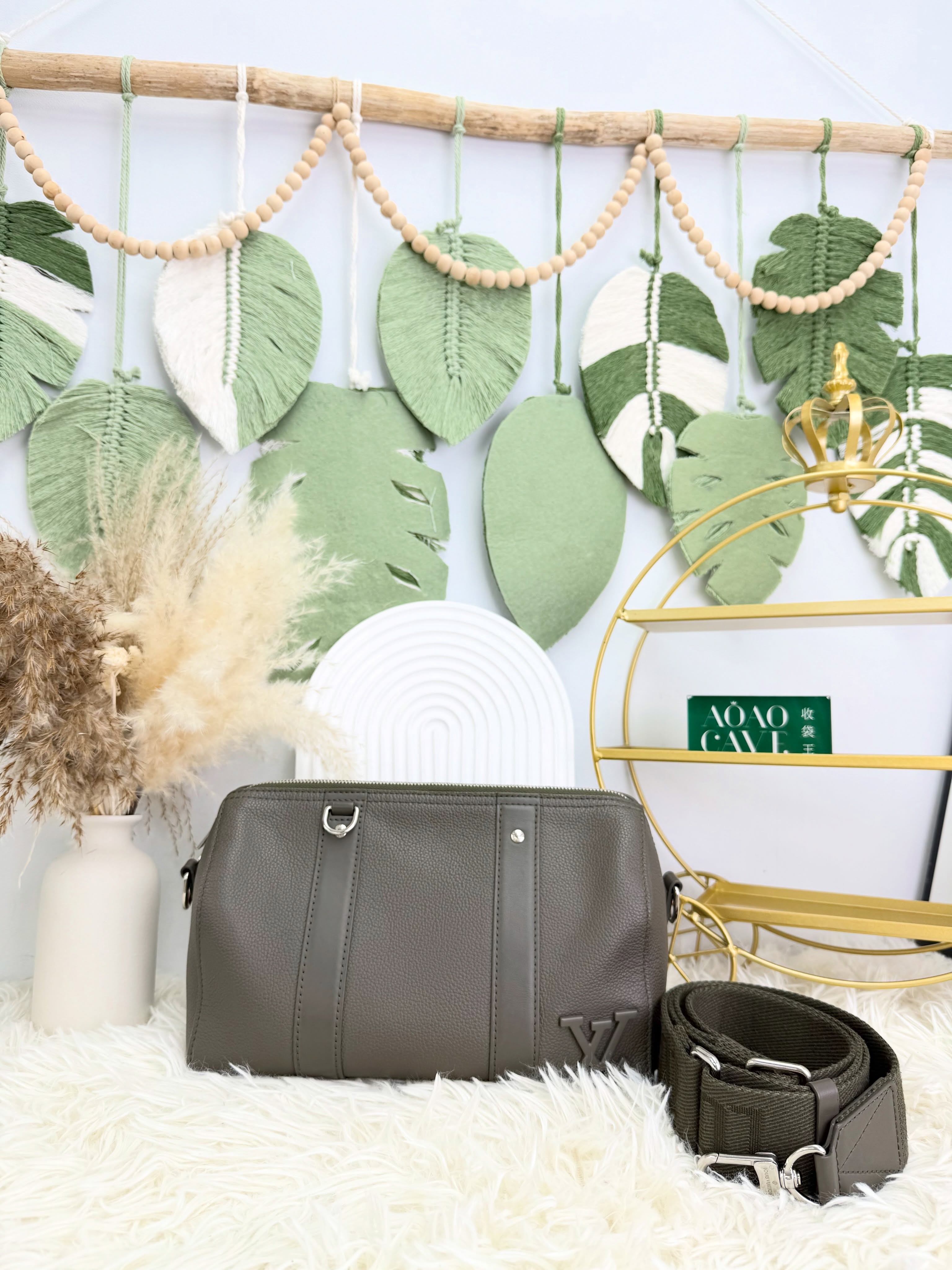 Lv👜 PRE OWNED 🛍️Keepall 27 卡其綠色 💚