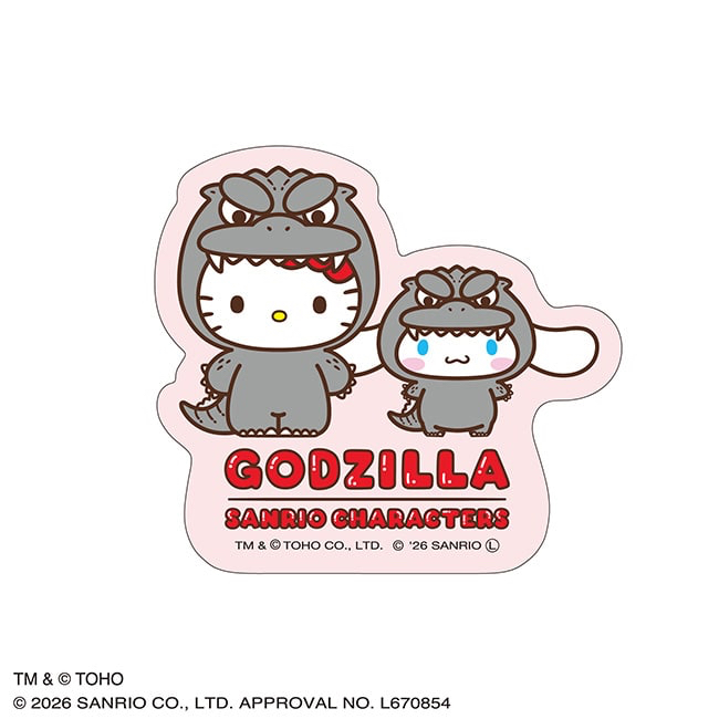 🎀【預訂】GODZILLA x SANRIO貼紙 - A