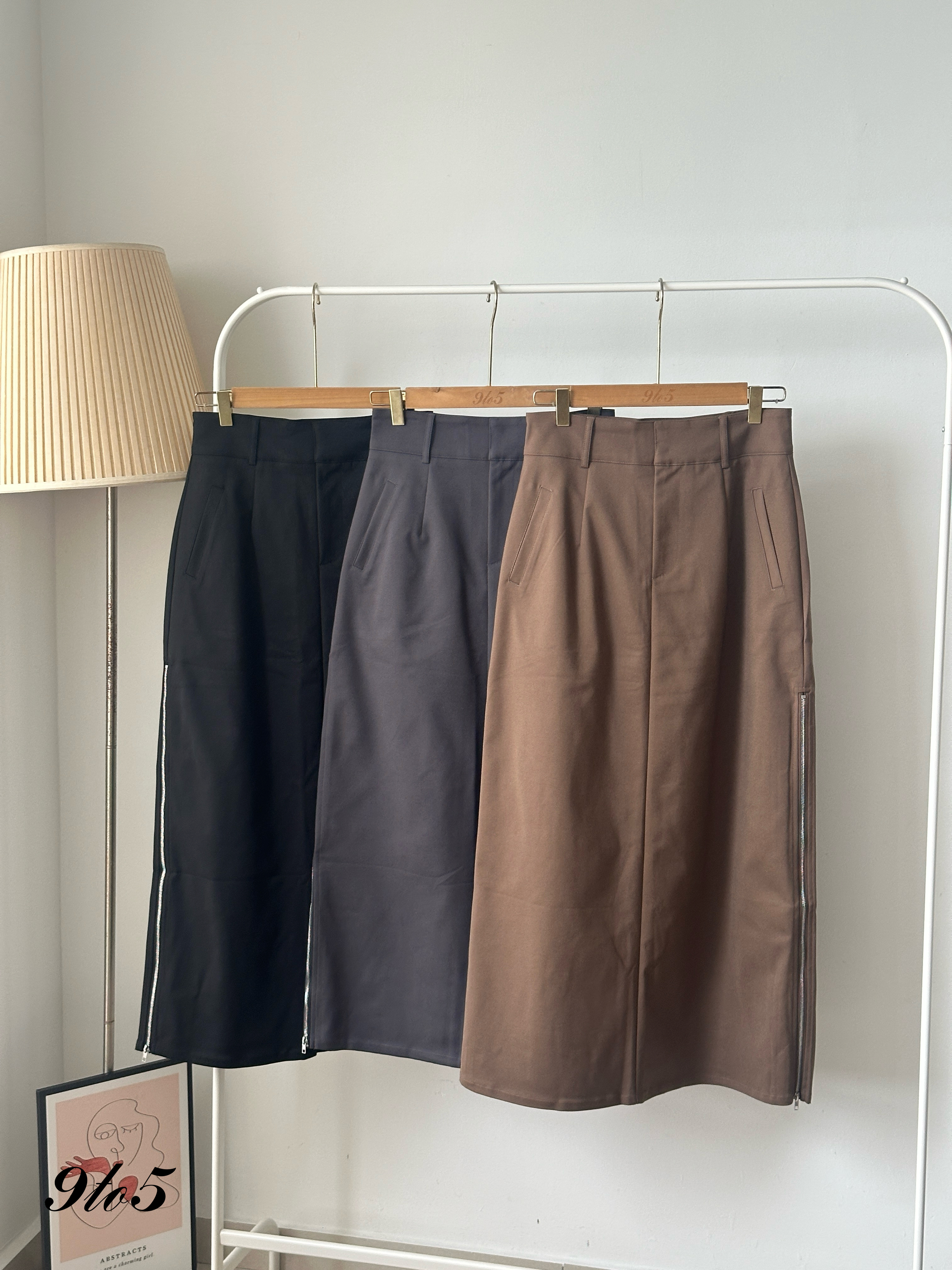 S1847 A Line Long Skirt - 3 Colors 