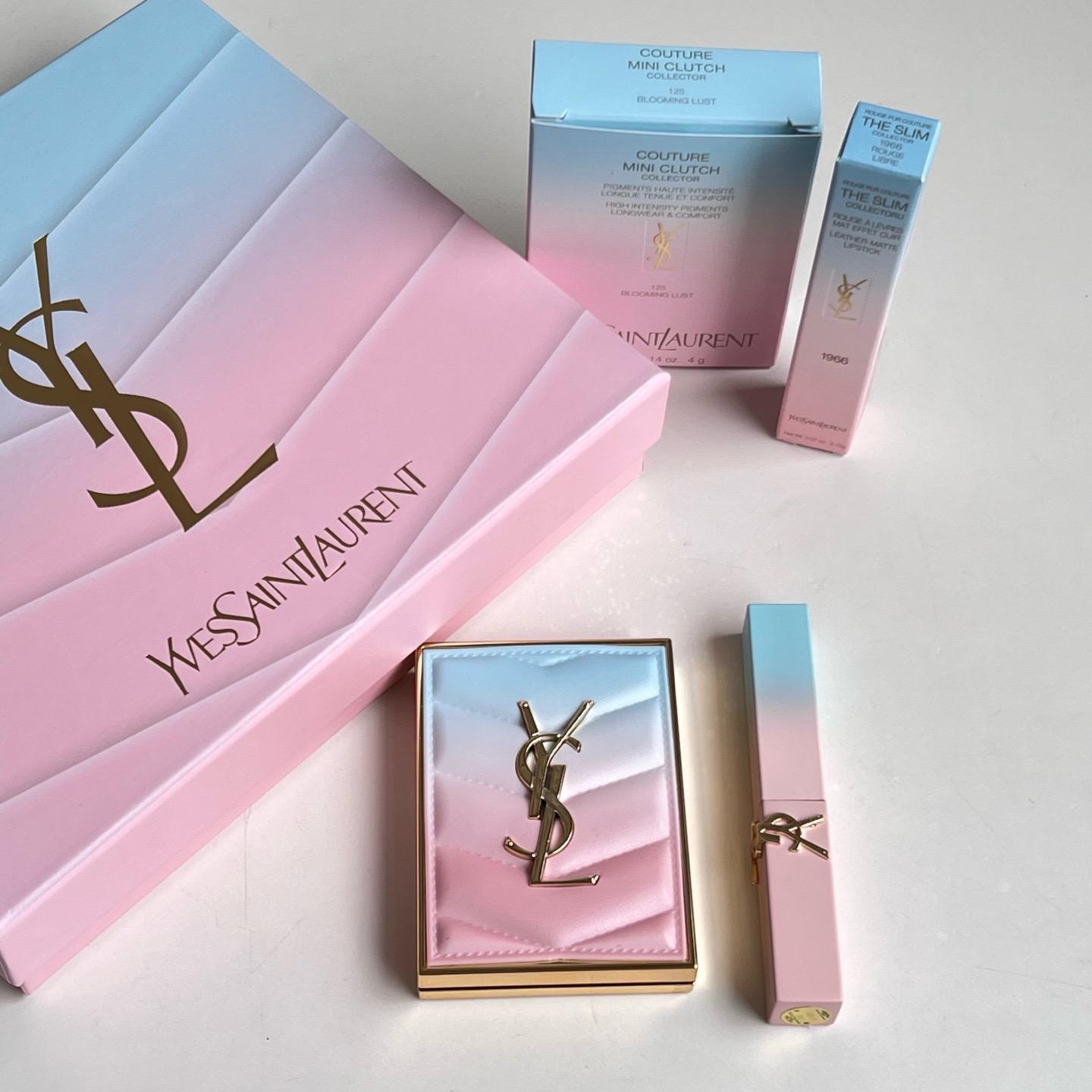 YSL聖羅蘭漸變玫瑰彩妝兩件套眼影版