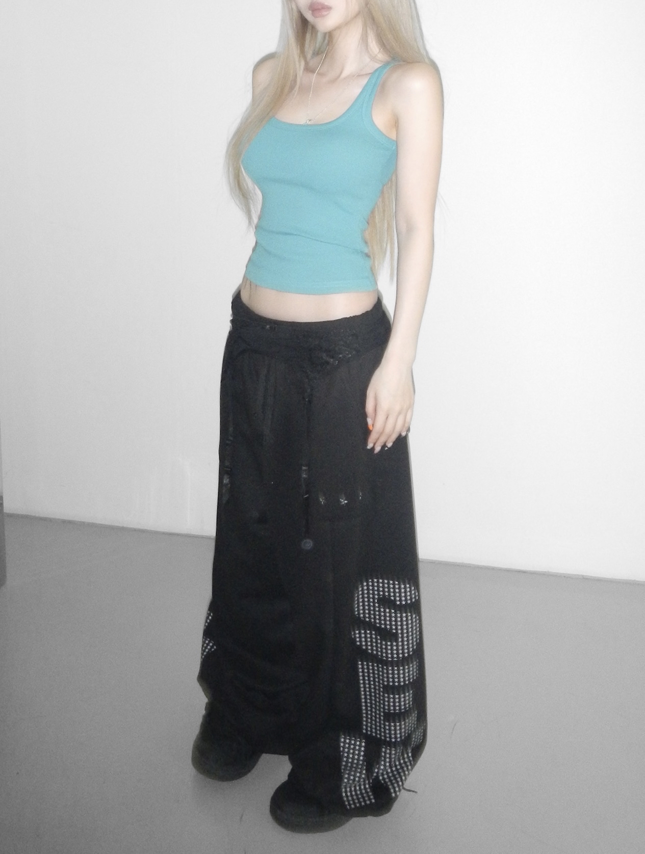 Rhinestone Wide-Leg Sweatpants