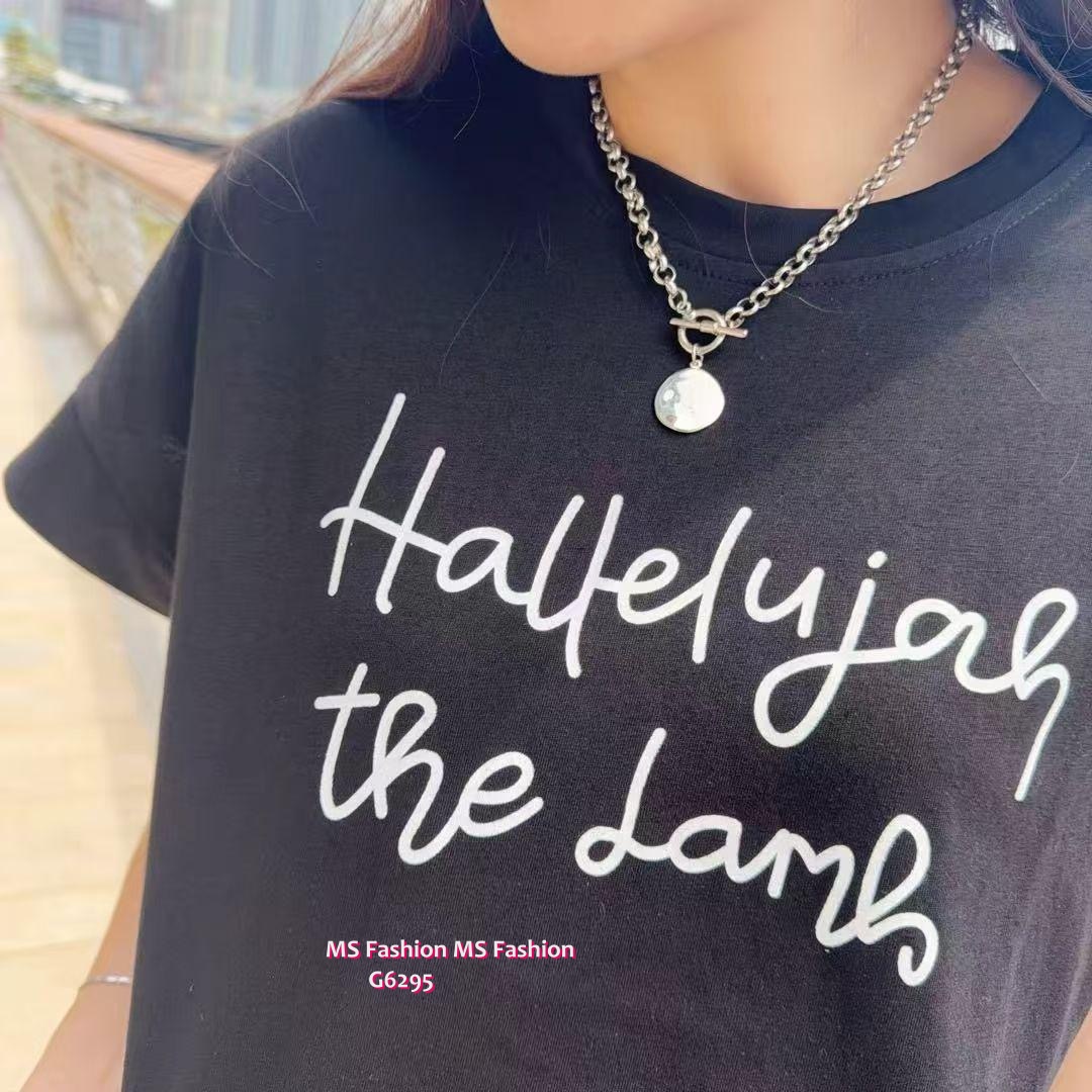 G6295 韓國🇰🇷字母Tee+條子褲Set