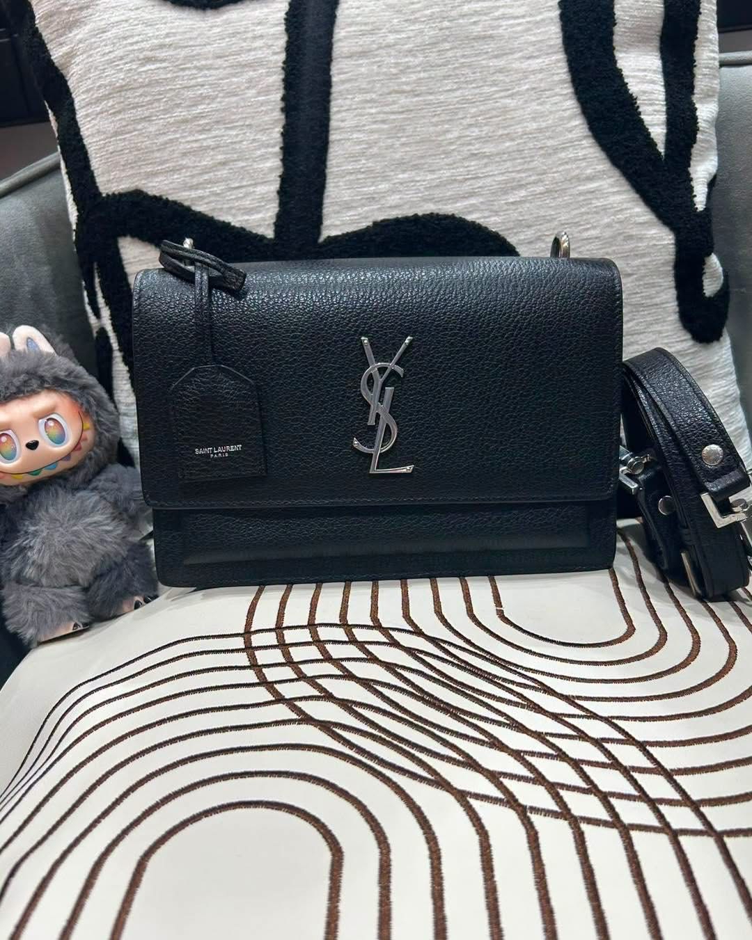 YSL Saint Laurent sunset medium calfskin bag 100%Authentic,95%new ✅dust bag