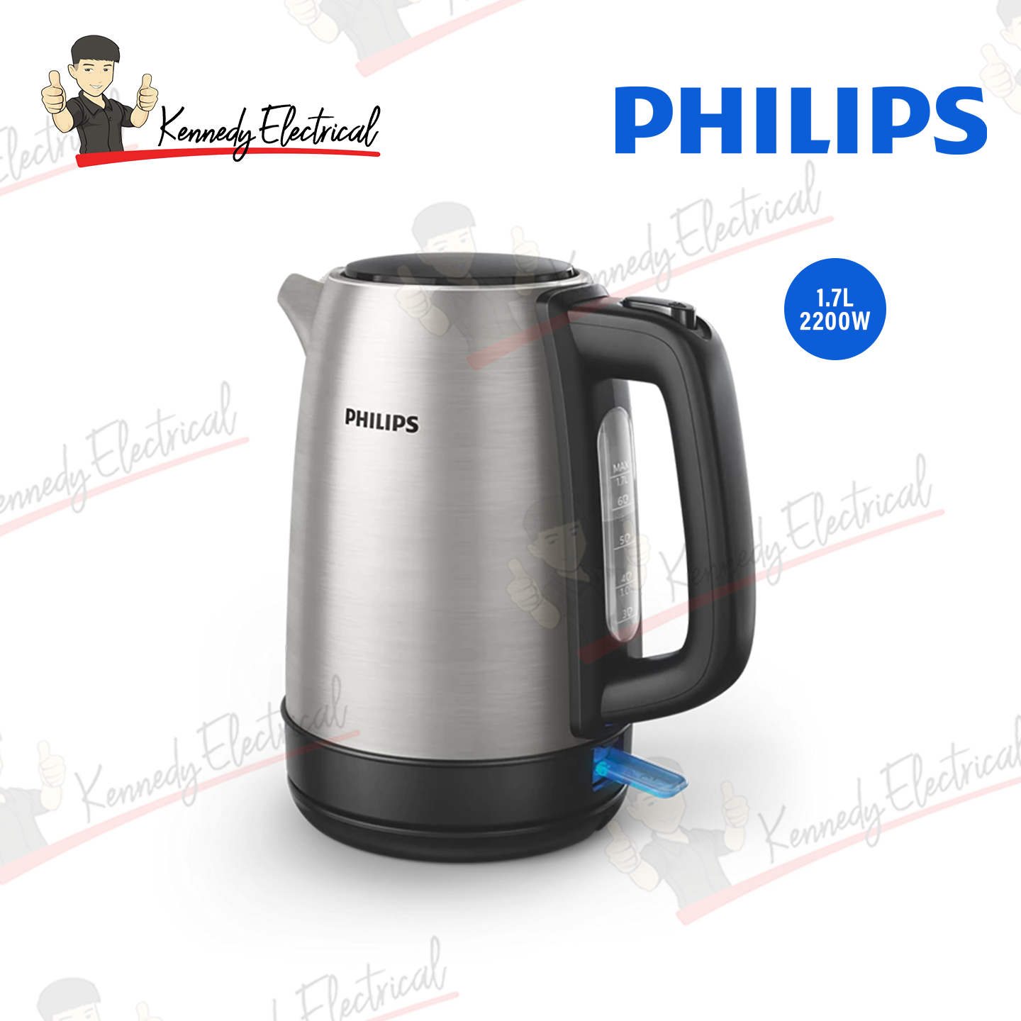 Philips 1.7L Stainless Steel Electric Kettle (HD9350/92)