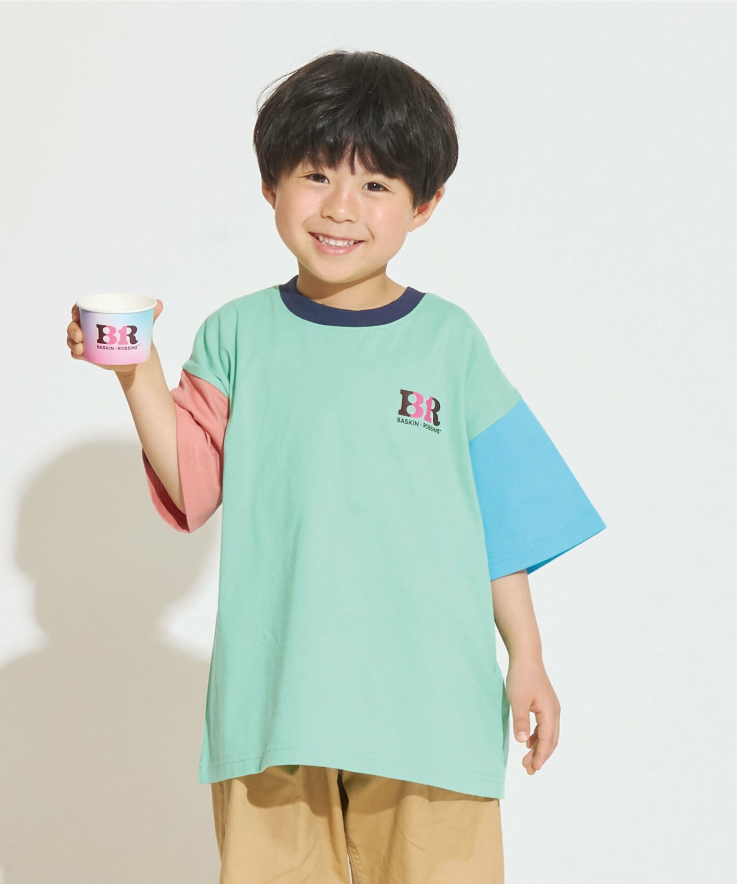 🆕【⭐訂購⭐】🇯🇵日本直送 🌀Baking Baskin-Robbins系列 復古手繪風 拼色袖 短袖 tee［2款選］🌀 [ELHA-0033][260908]