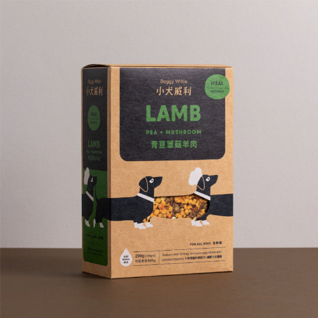 小犬威利｜無穀主食系列 - 青豆蕈菇羊肉熟食凍乾