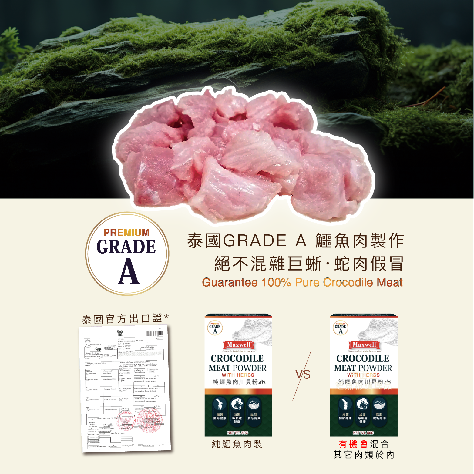 Maxwell|純鱷魚黃芪黨參粉50g (MXA-4729)