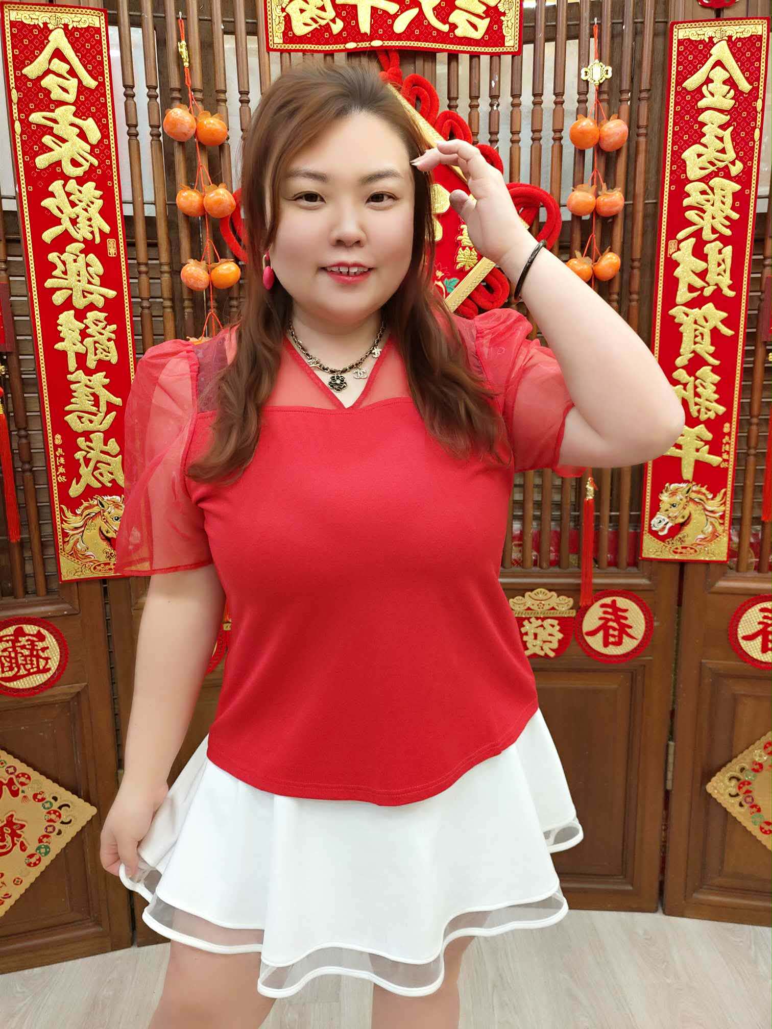 NJN12 BE#281907 拼网纱小性感设计上衣