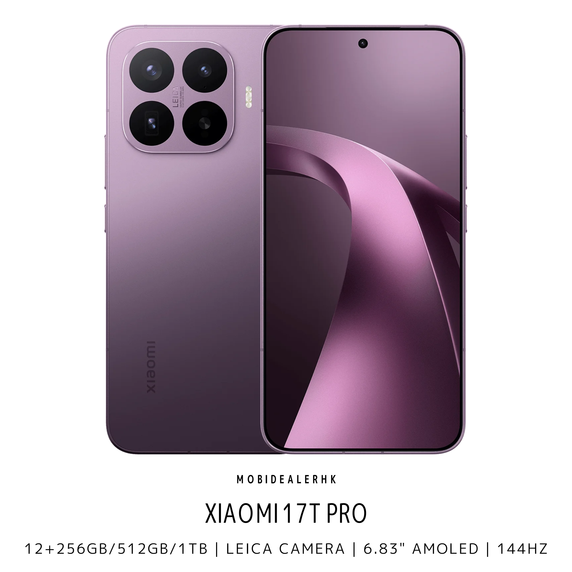 Xiaomi 17T Pro | 小米 17T Pro | 5G | 智能手機 | 12+256Gb/512Gb/1Tb | Leica Camera | 6.83" AMOLED | 144Hz | NFC