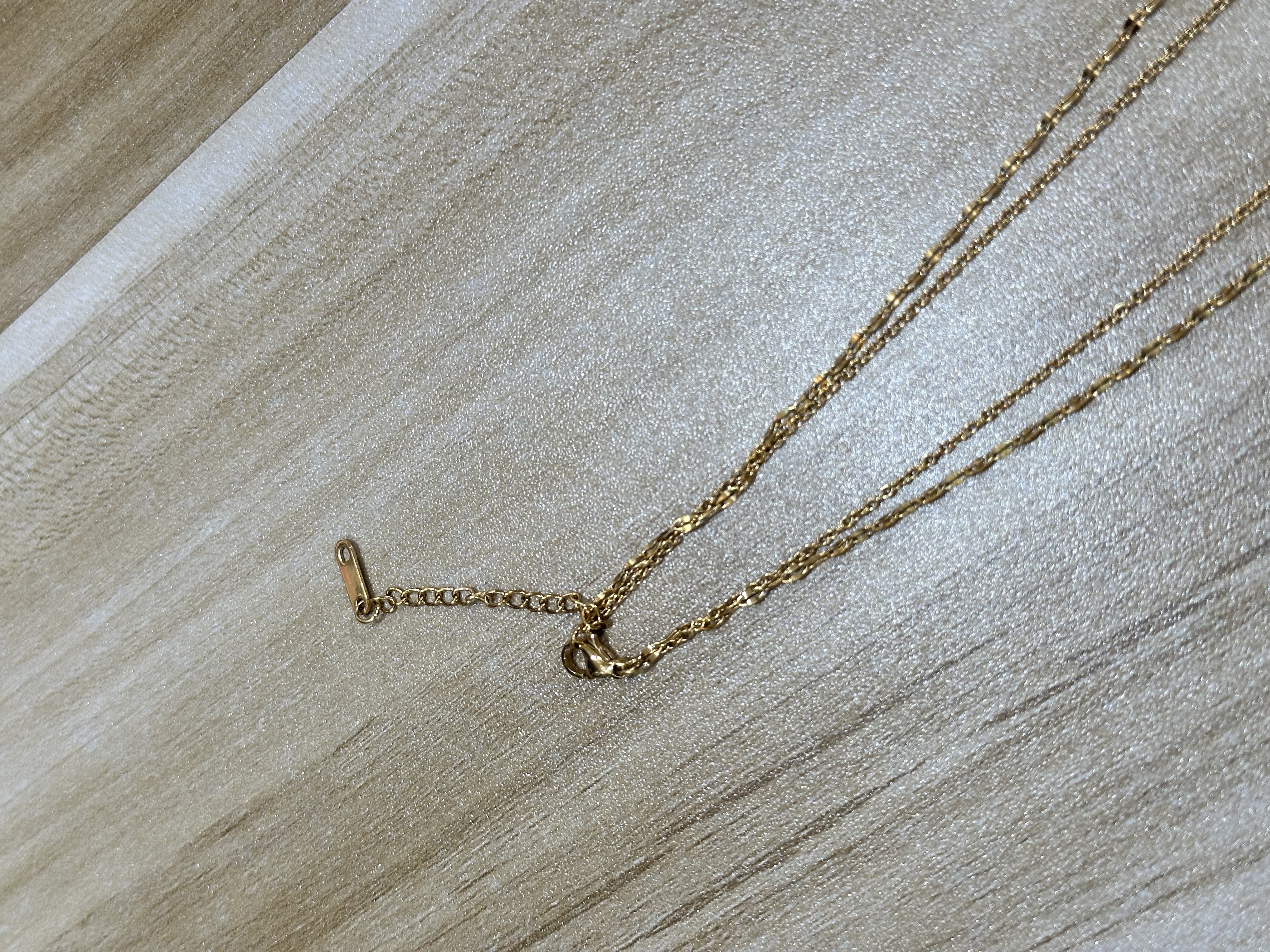 Gold flower stainless necklace