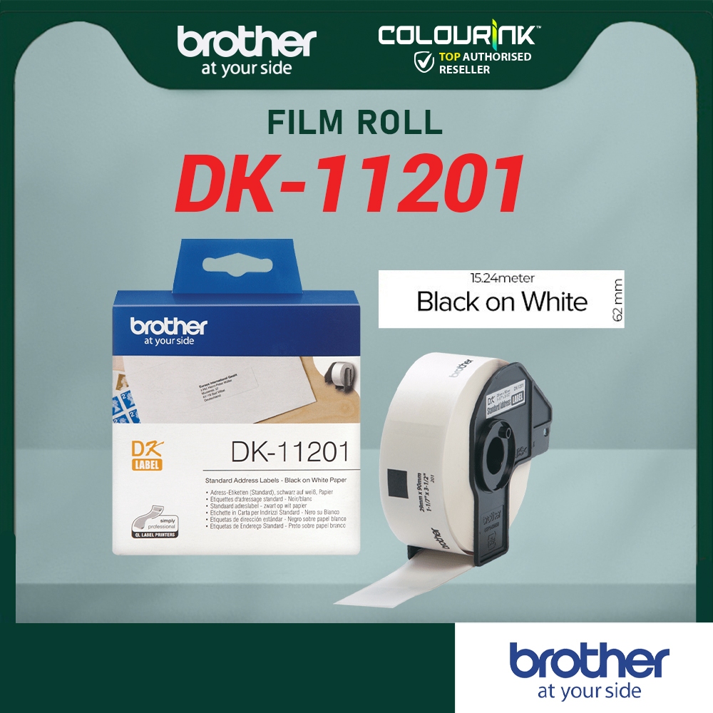 Brother Original DK Roll Tape DK-11201 Die-Cut Paper Label 29mm x 90mm 400pcs Multipropose Label Sticker