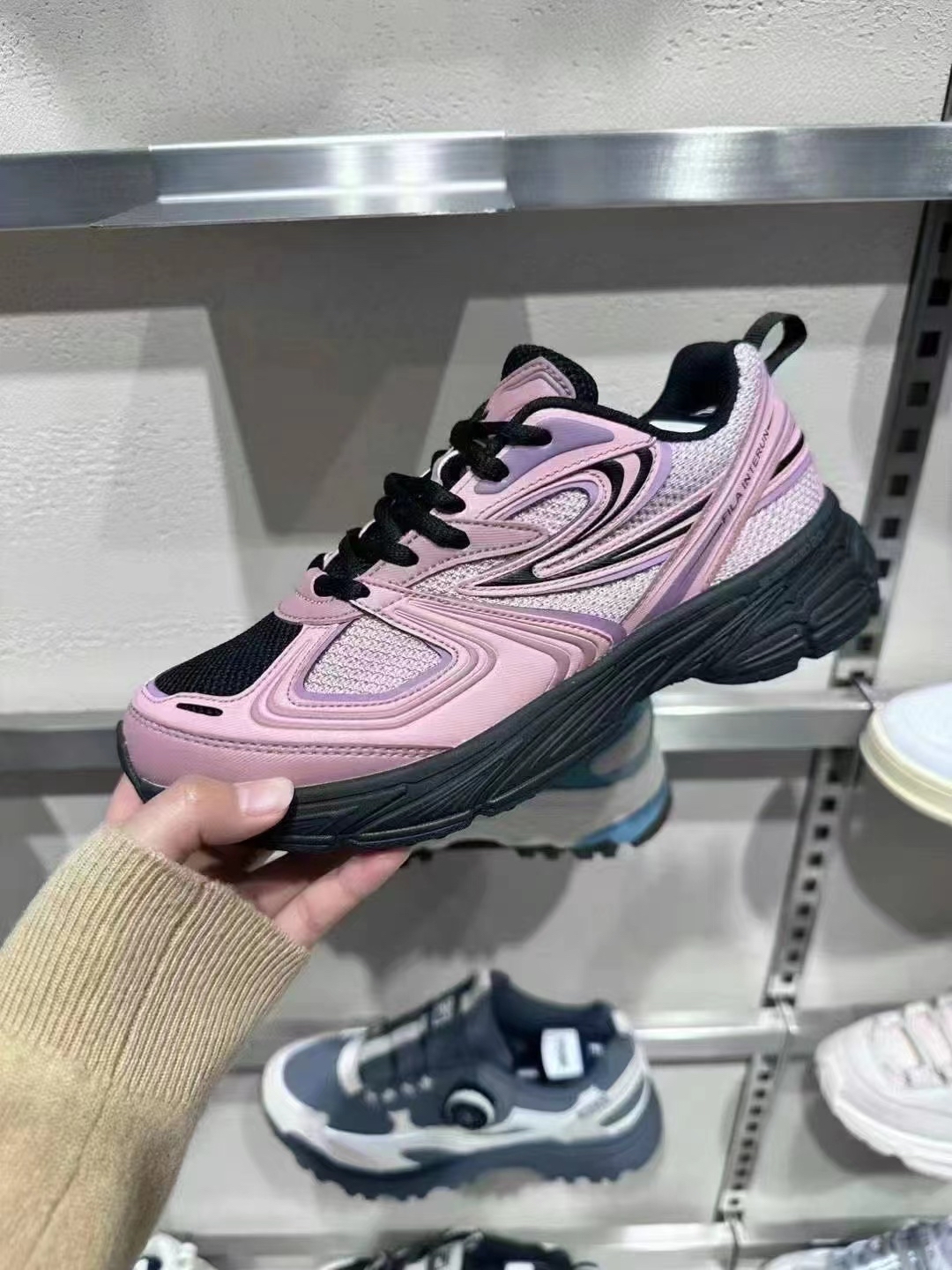 Fila pink and black best sale