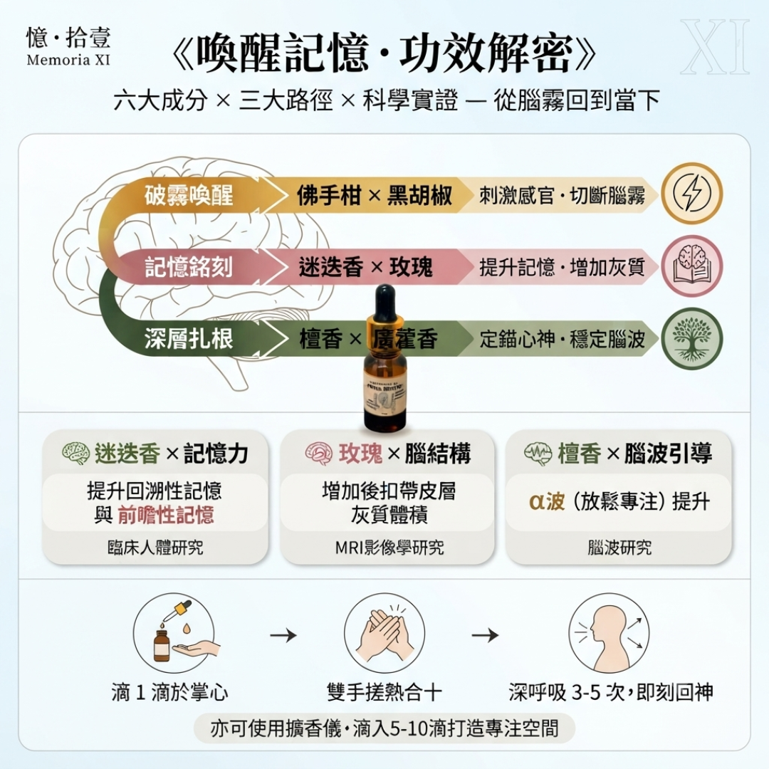 「憶・拾壹 / Memoria XI」Awake Memory喚醒記憶複方精油10ML