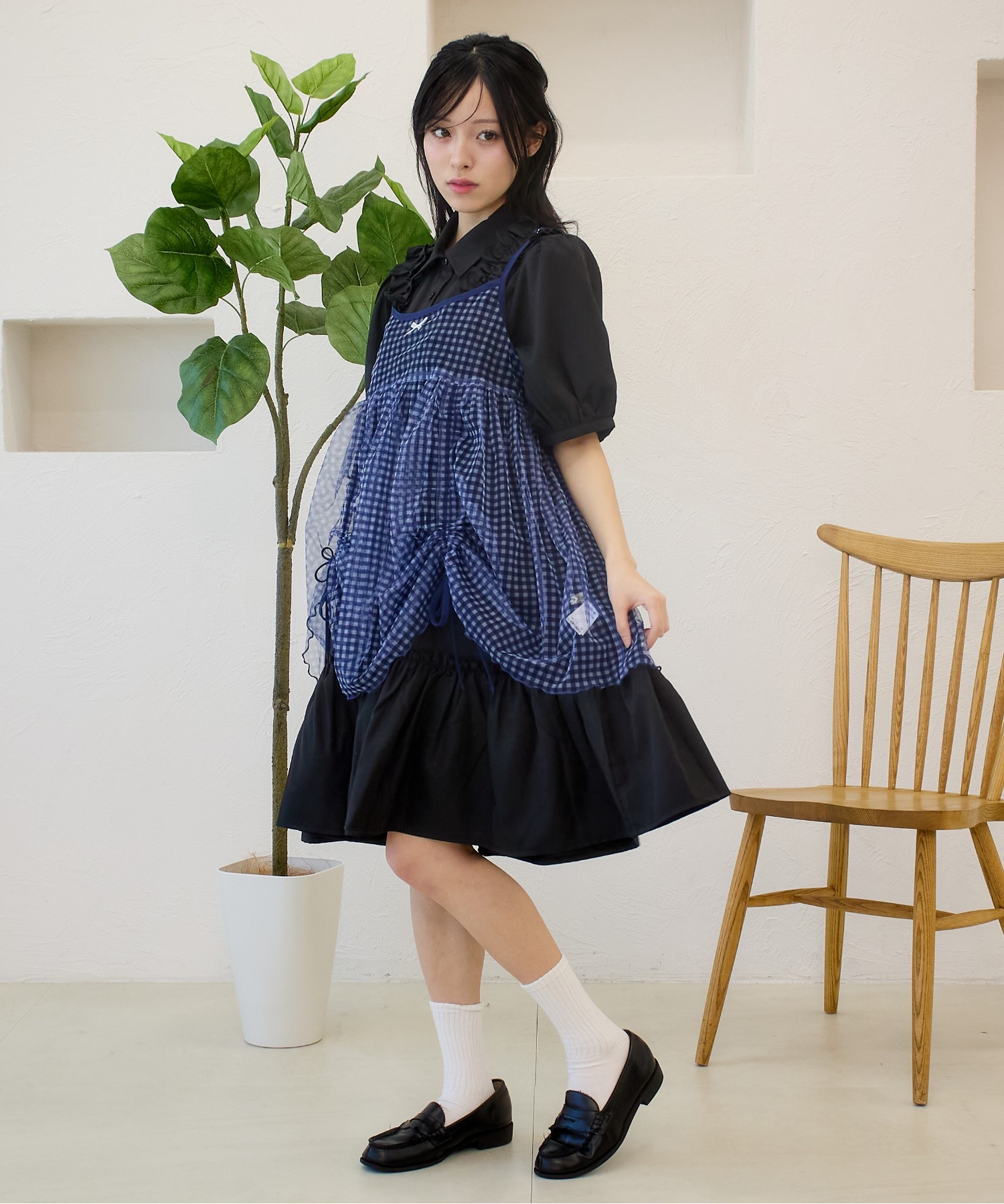 抽繩蝴蝶結吊帶【JOT005】