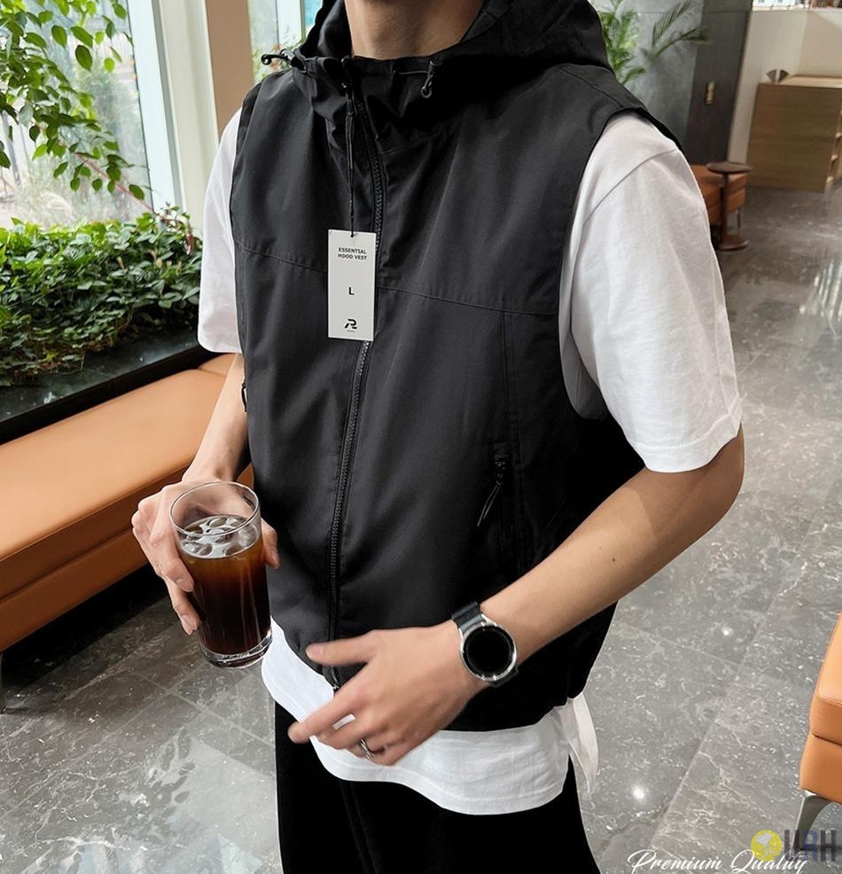 【100%保證韓國直送】韓系 Essential 多功能連帽防風背心外套 🧥 [3 color] RG114953