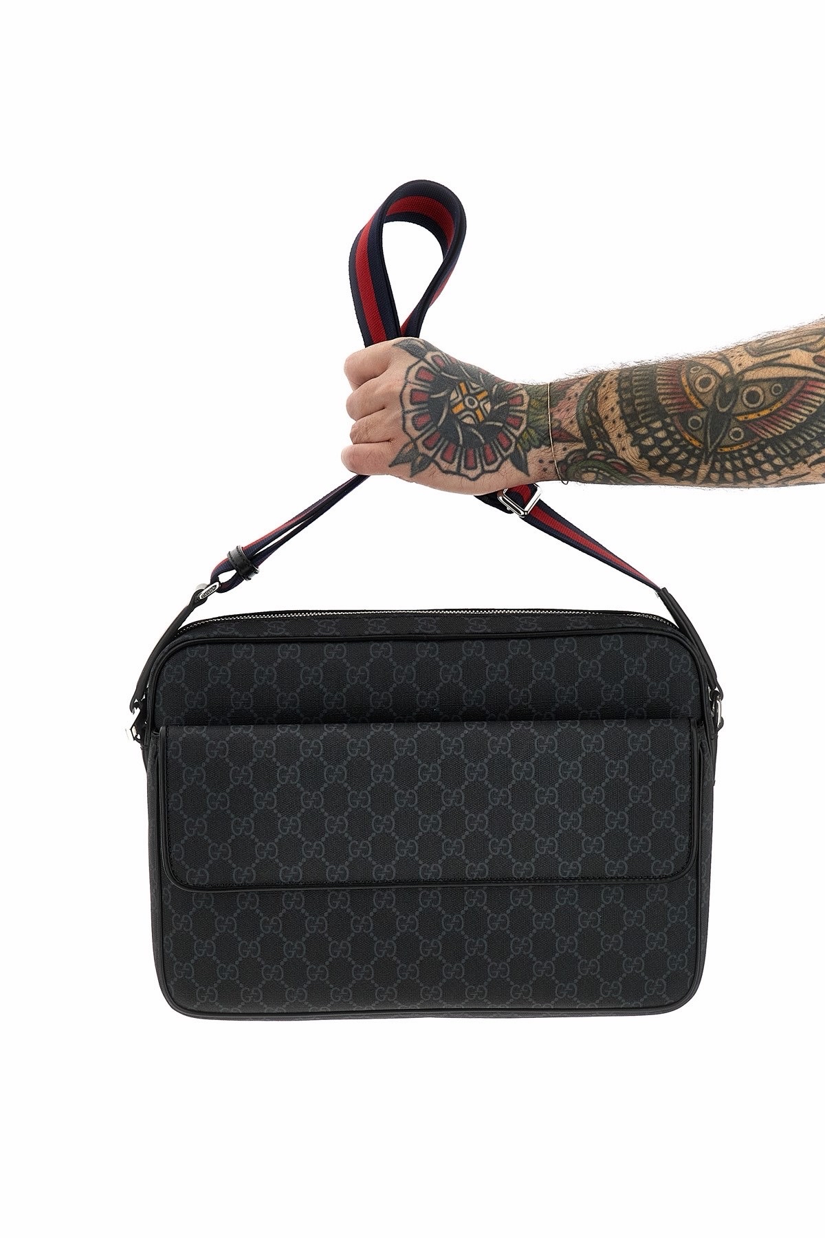 Gucci 男士 'GG' 斜挎包均碼碼36.5cm*8cm*25cm