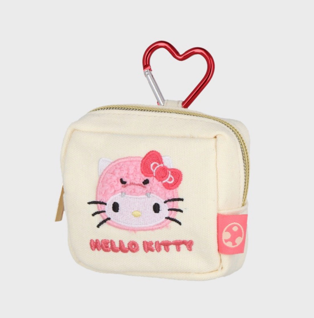 <日本現場訂貨🆕>Sanrio 3D立體刺繡迷你收納包連掛鈎