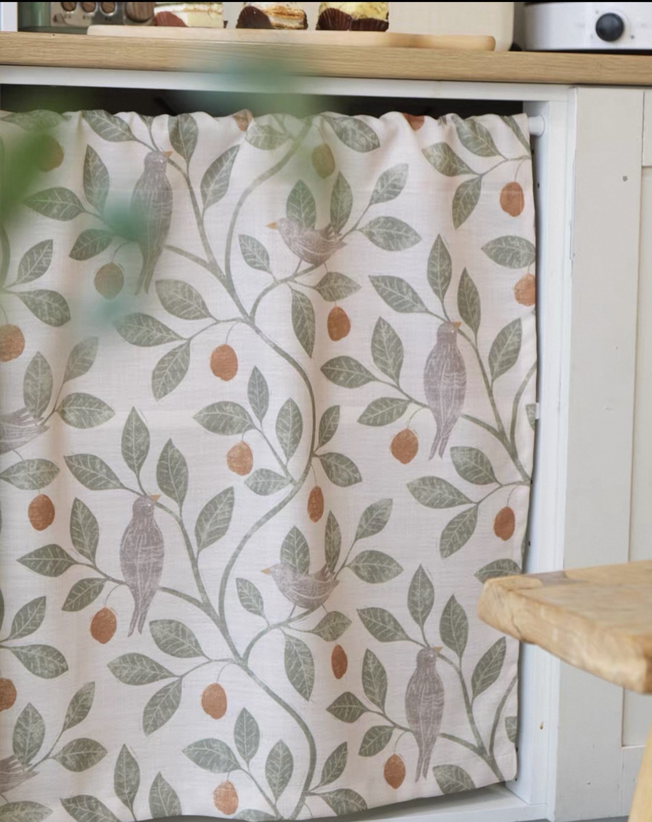 北歐文藝小鳥果實門簾