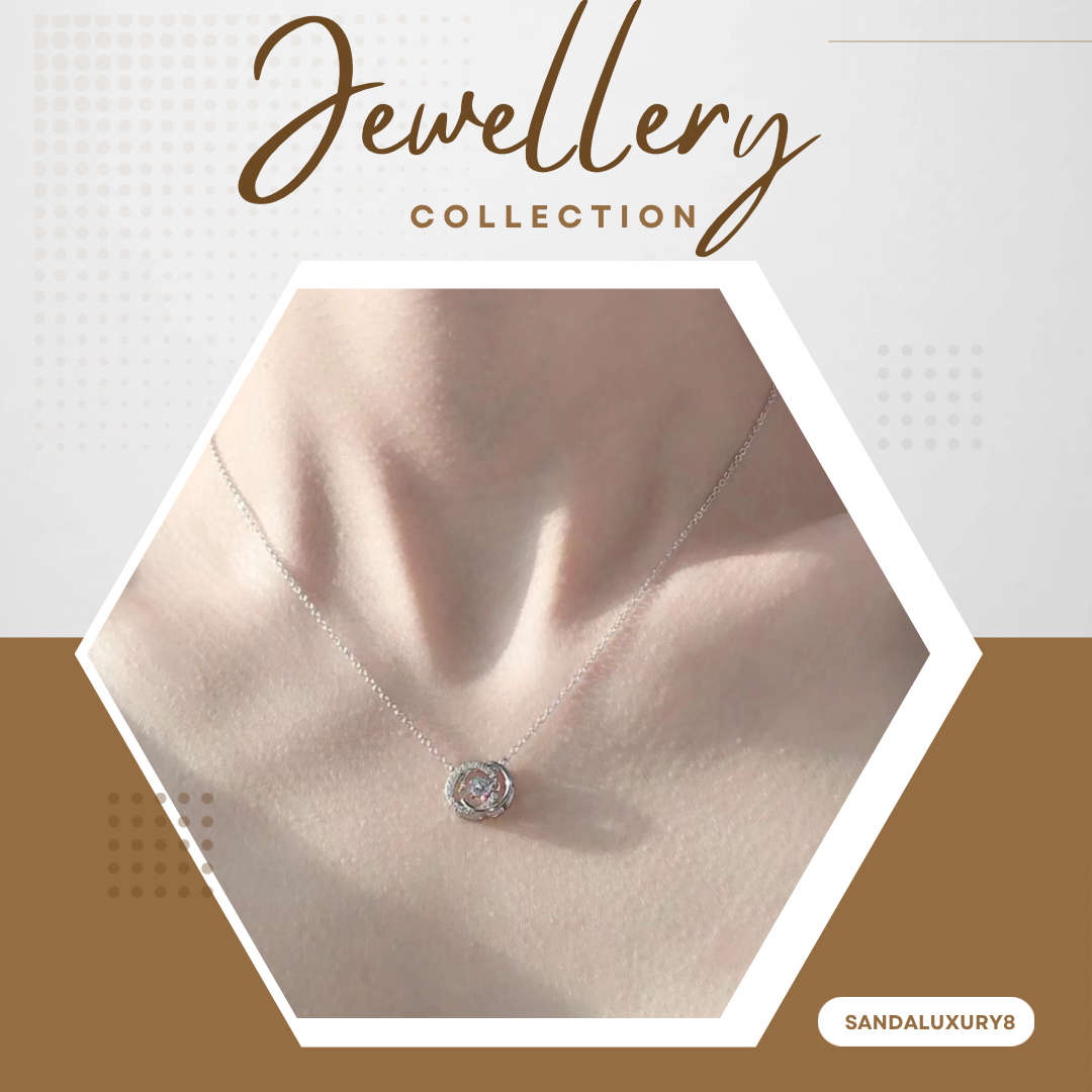 Delicate Silver Necklace with Sparkling Cubic Zirconia Pendant