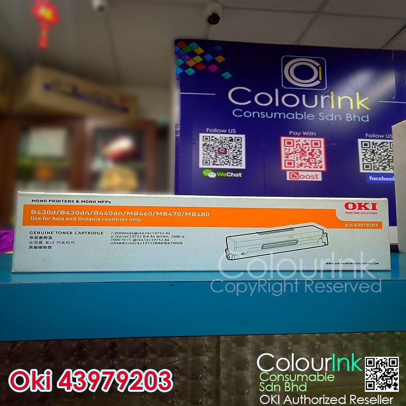 💢CLEAR STOCK 💢 OKI Original Genuine Toner Black 7k 43979203 suitable B430 B440 MB460 MB470 MB480