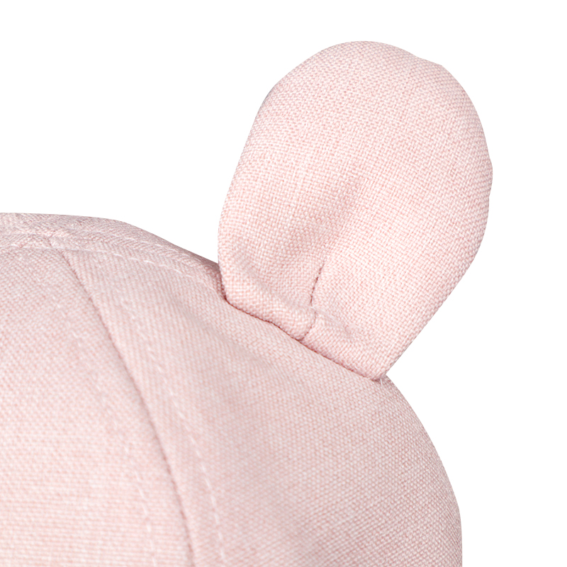 限時特價🇯🇵預訂 日本直送🇯🇵日本製粉紅色立體兔耳朵碎花荷葉邊嬰幼兒帽防UV