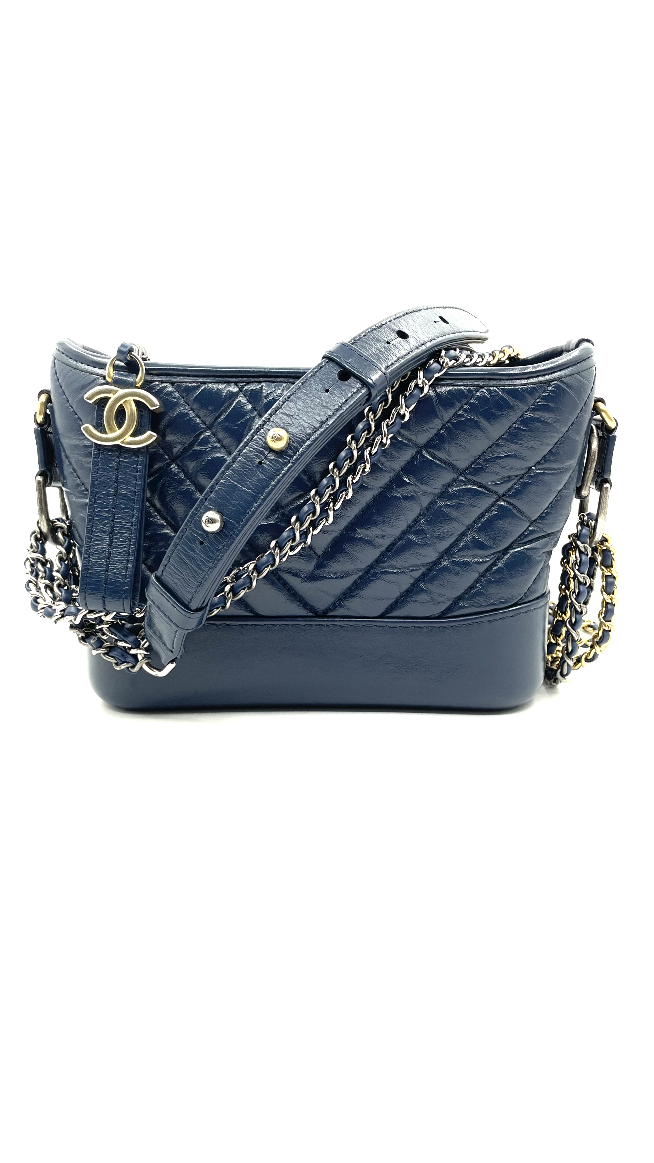 Pre-Owned CHANEL Gabrielle Small Hobo Bag / Navy Blue / 產品編號：2471406