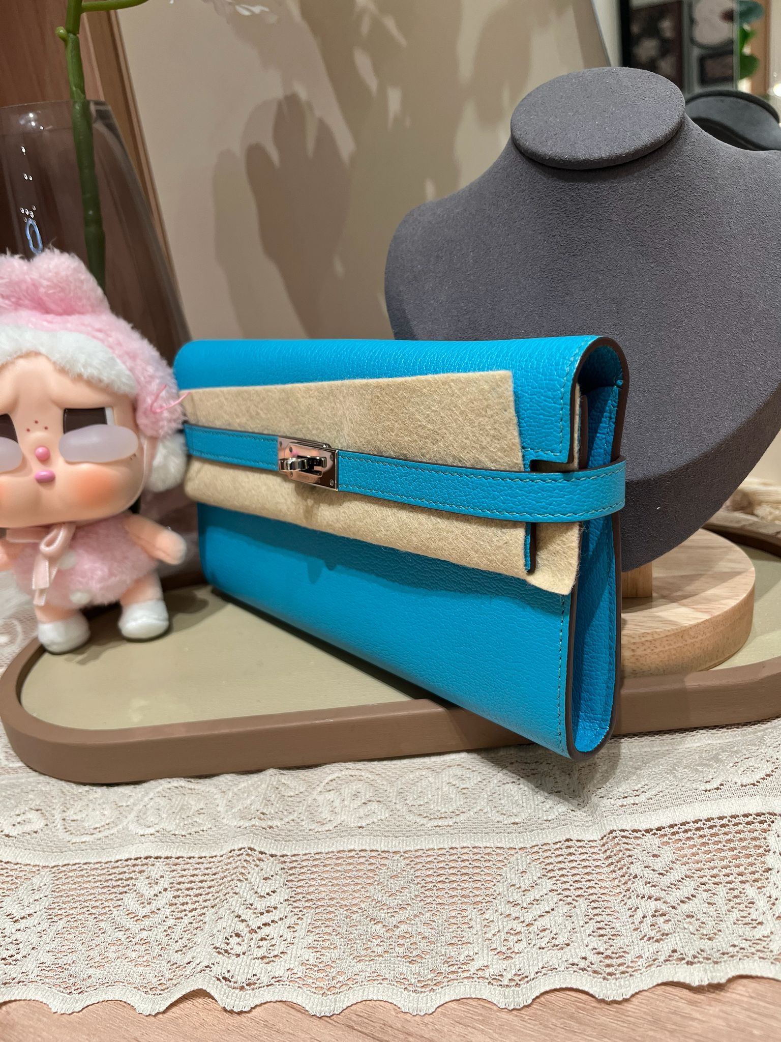 Hermes Kelly Wallet STAMP T 100%Authentic, 98%New ✅Box