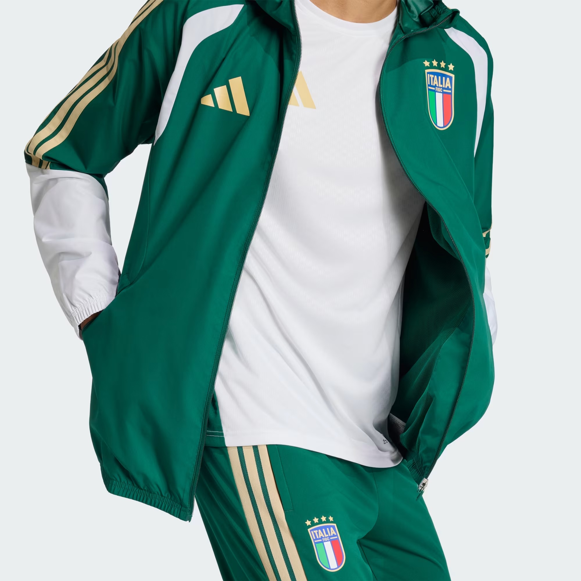 🇮🇹 藍軍全天候守護 Adidas Italy 意大利 2025-26 Tiro All-Weather 防風防水外套 JZ9361 (可加印球員版贊助)