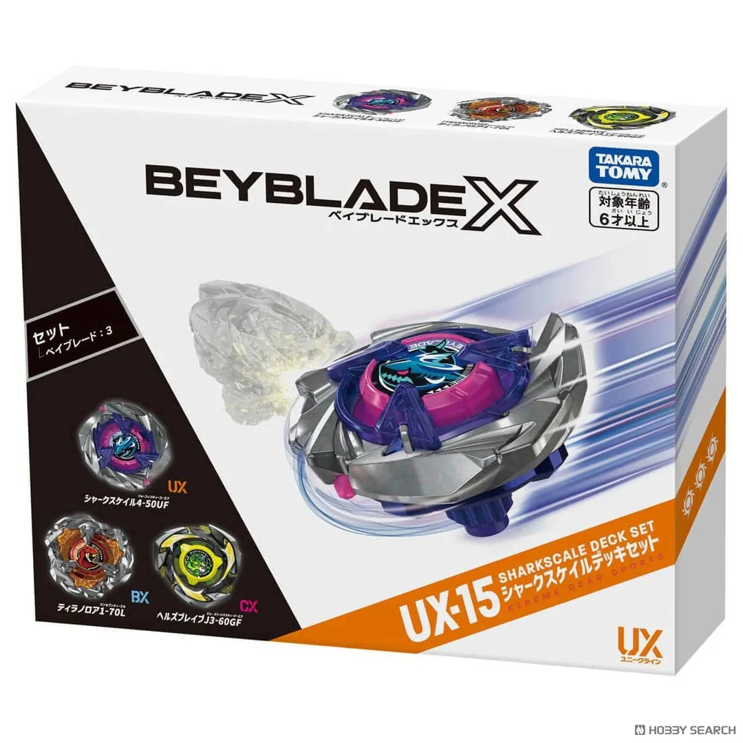 🧲預訂26年7-8月：TAKARA TOMY 爆旋陀螺 BeybladeX Set UX-15 SharkScale Deck Set UX15