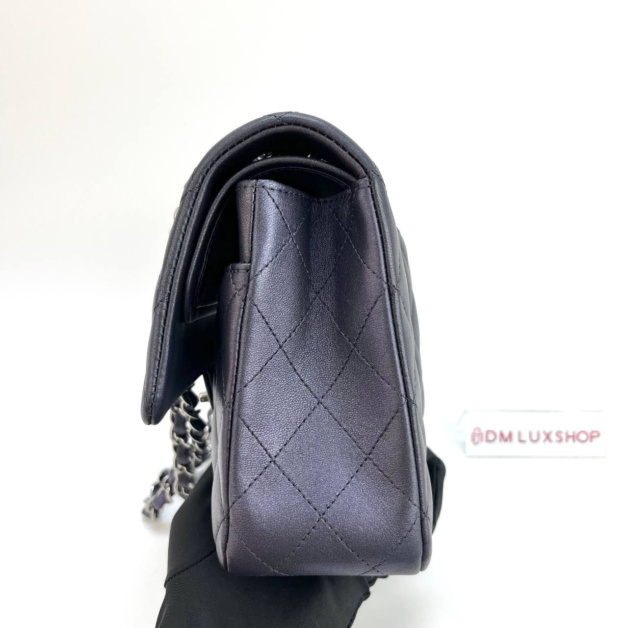 Chanel Iridescent Purple Medium CF Lambskin SHW (Microchip)