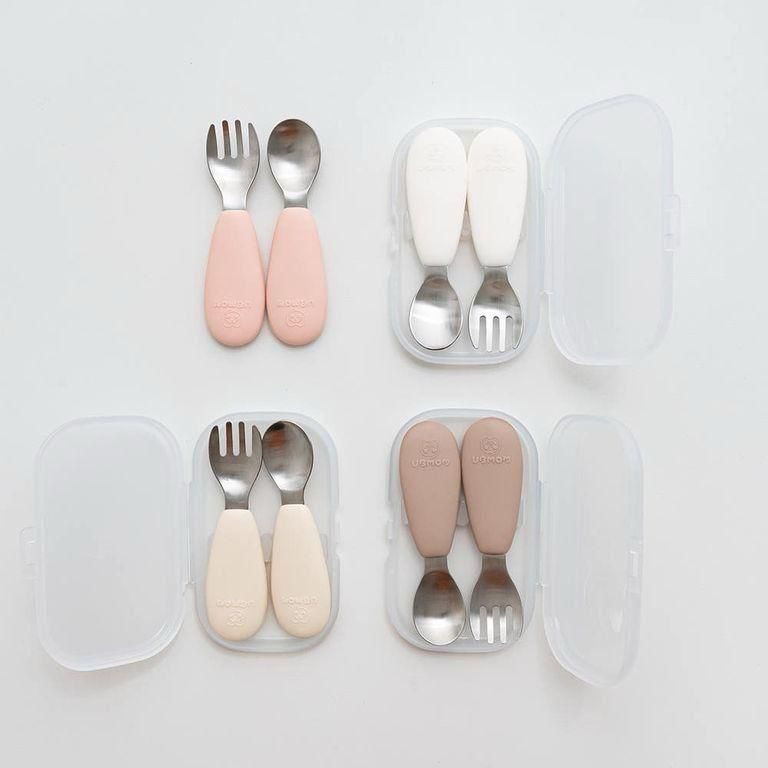 Ubmom鉑金矽膠不銹鋼叉匙套裝 (連收納盒)