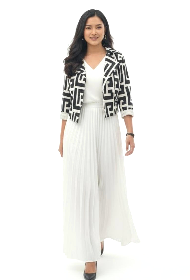 Bold Black & White Pattern Jacket