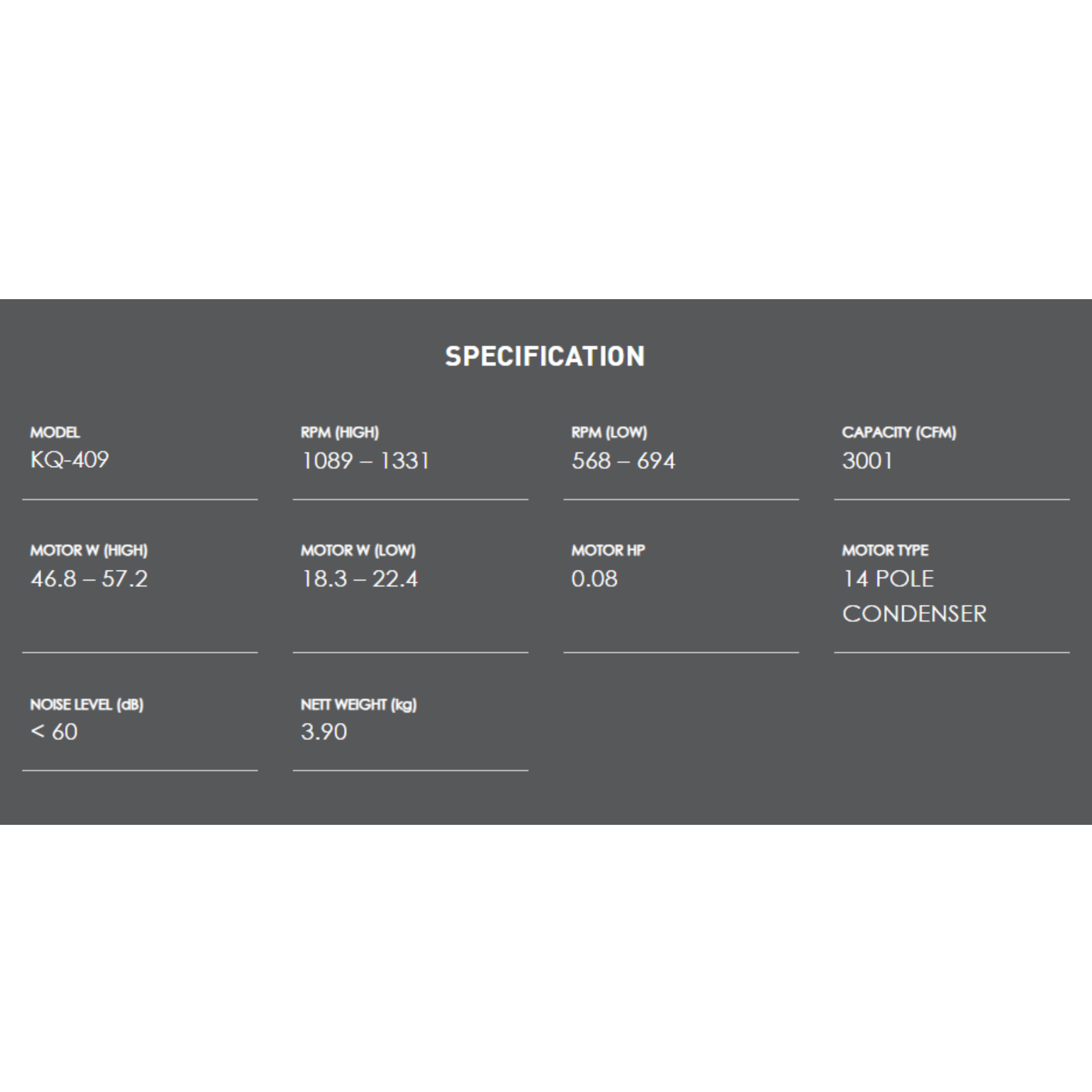 KDK 16" Auto Fan 360 Oscillation (KQ409)