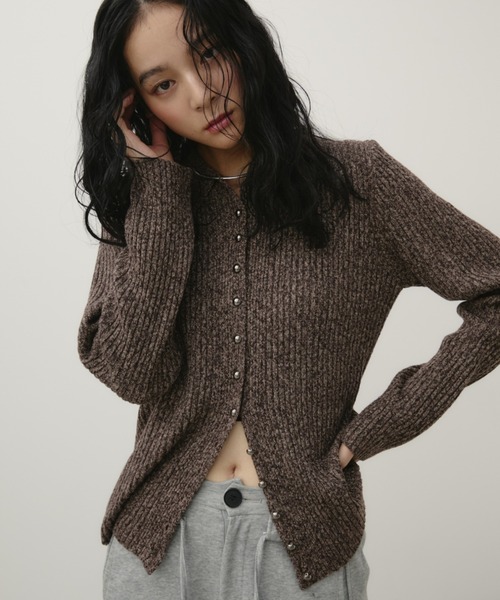 金屬鈕羅紋針織Polo上衣【JT020】