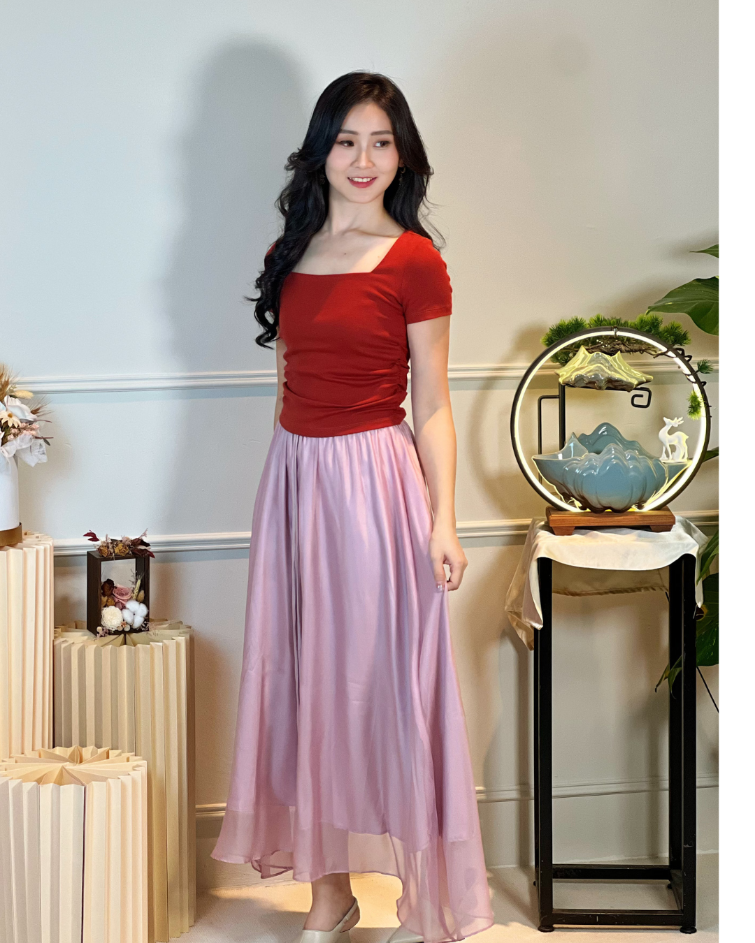 5103 Natividad Mesh A Line Skirt 