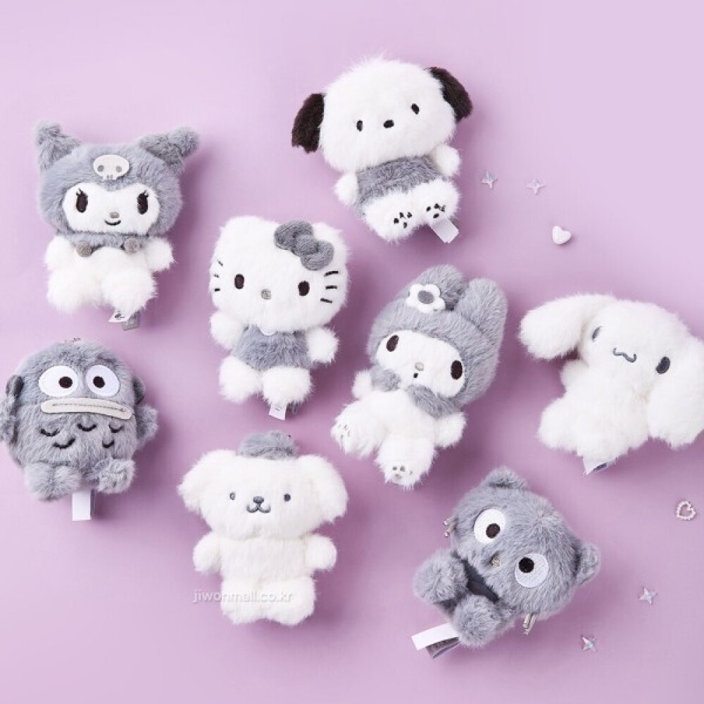 預訂 | 韓國版 Sanrio 灰白復古公仔掛件預訂