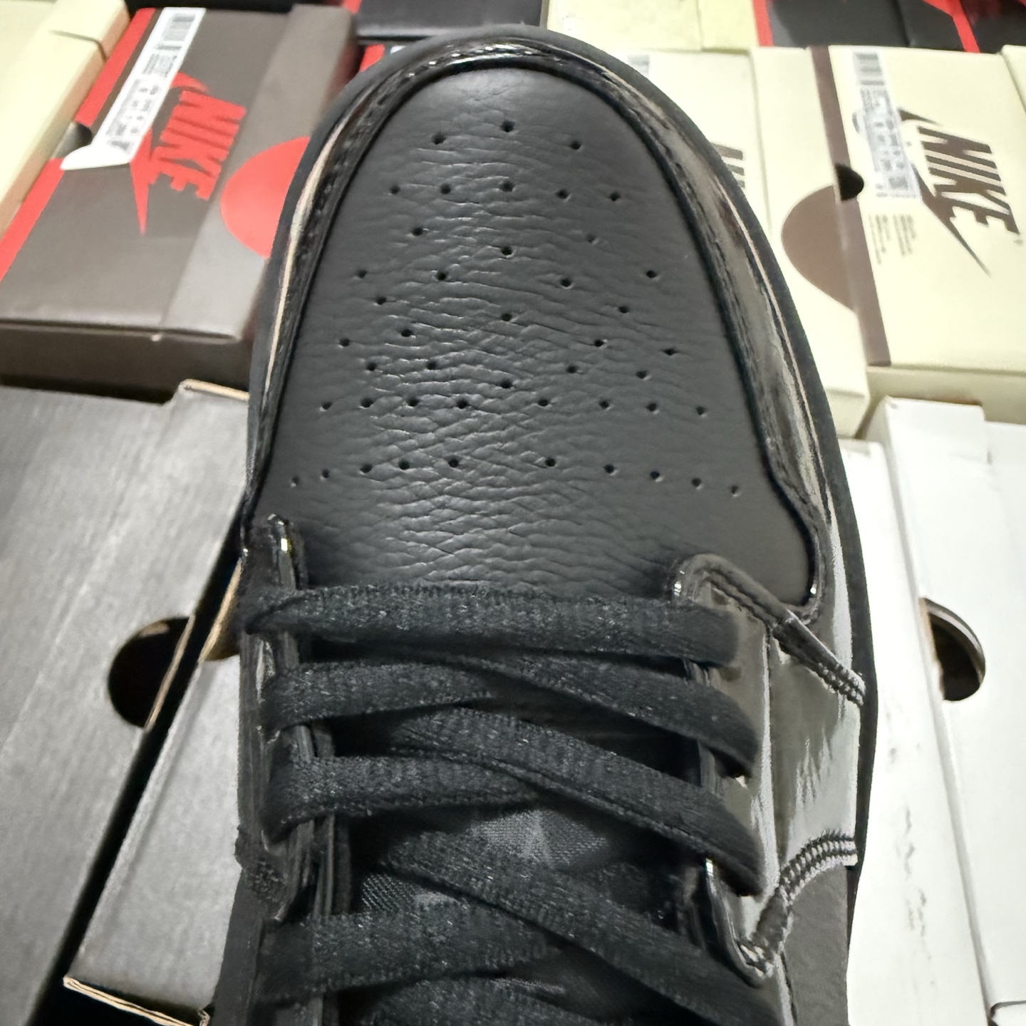 Nike Air Jordan 1 Low SE "Patent Elephant Black" HJ7743-010 